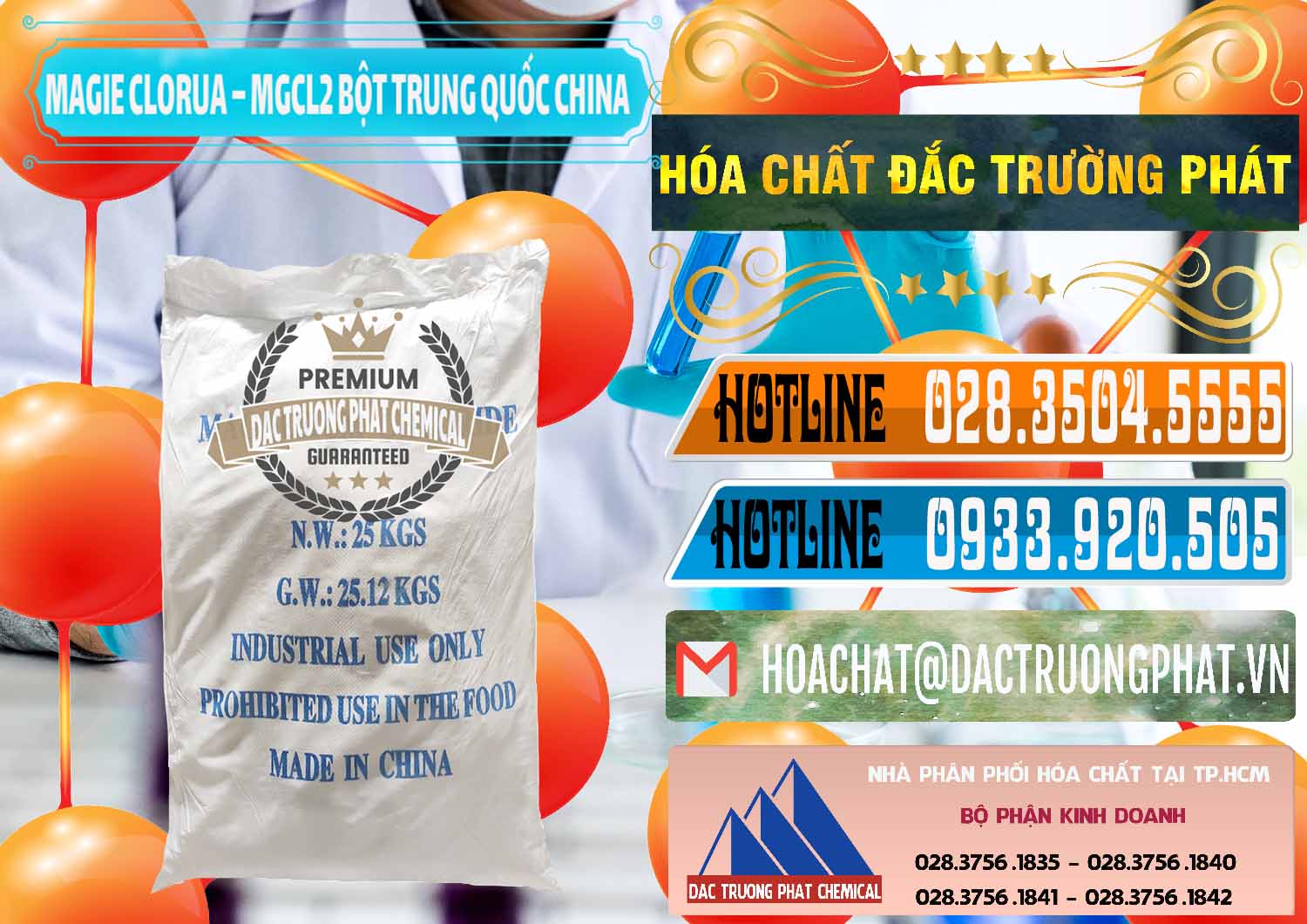 Phân phối - bán Magie Clorua – MGCL2 96% Dạng Bột Bao Chữ Xanh Trung Quốc China - 0207 - Cty chuyên phân phối _ nhập khẩu hóa chất tại TP.HCM - stmp.net