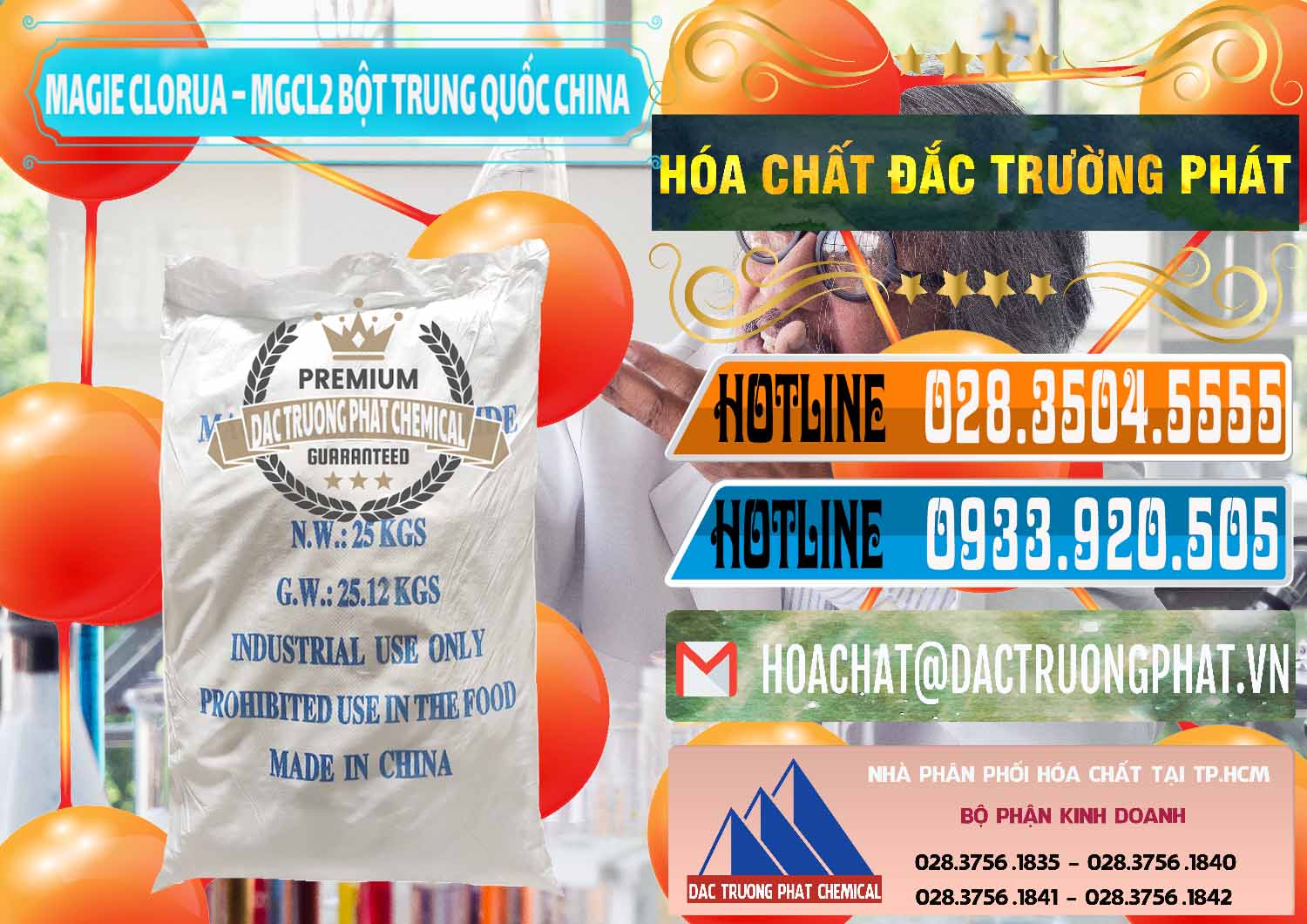Đơn vị nhập khẩu và bán Magie Clorua – MGCL2 96% Dạng Bột Bao Chữ Xanh Trung Quốc China - 0207 - Cty chuyên kinh doanh - phân phối hóa chất tại TP.HCM - stmp.net
