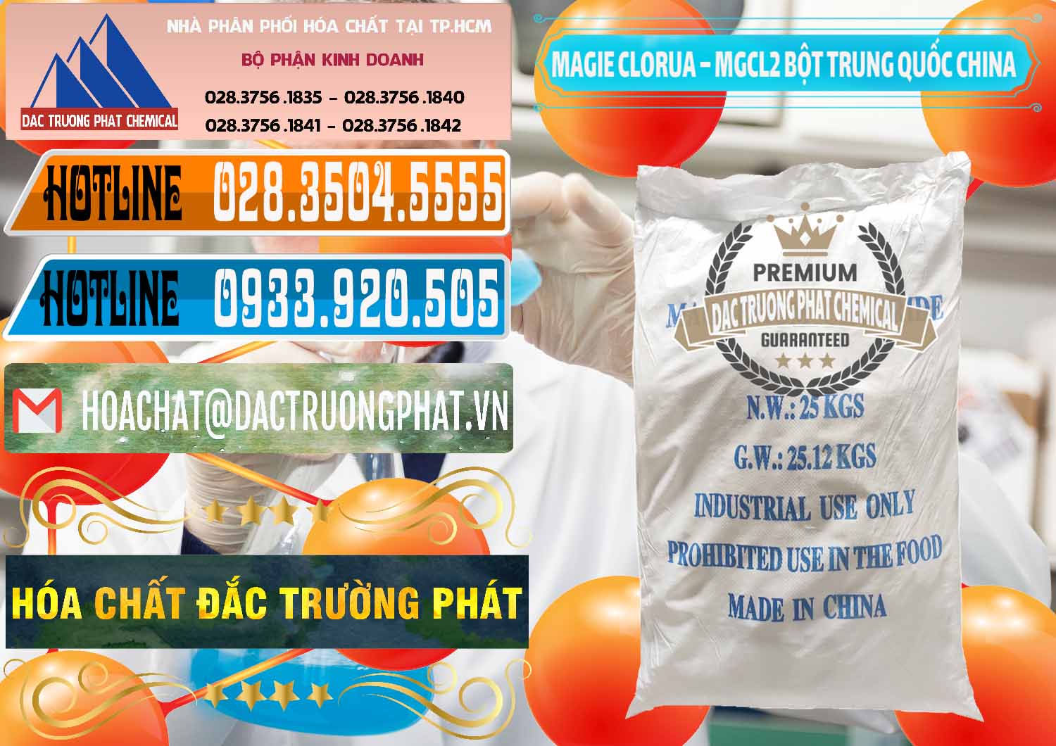 Nơi chuyên cung cấp - bán Magie Clorua – MGCL2 96% Dạng Bột Bao Chữ Xanh Trung Quốc China - 0207 - Cty chuyên phân phối ( kinh doanh ) hóa chất tại TP.HCM - stmp.net