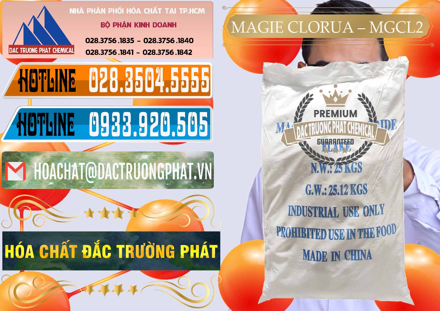 Nơi chuyên bán ( cung ứng ) Magie Clorua – MGCL2 96% Dạng Vảy Trung Quốc China - 0091 - Đơn vị nhập khẩu và phân phối hóa chất tại TP.HCM - stmp.net