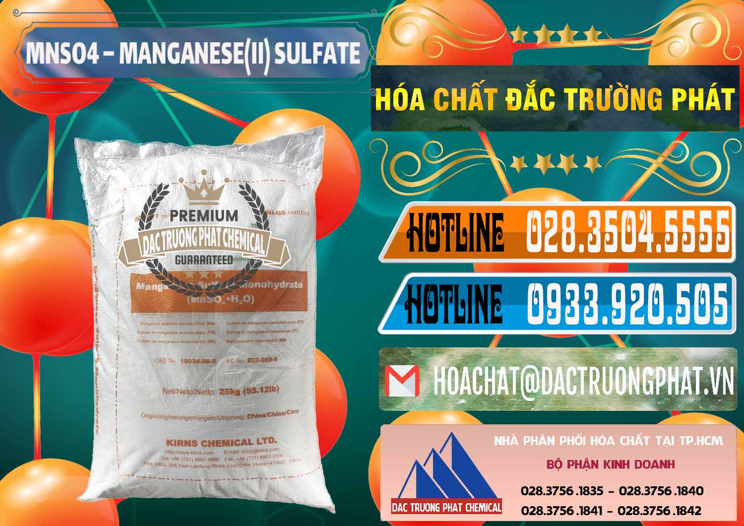 Cty chuyên cung ứng & bán MNSO4 – Manganese (II) Sulfate Kirns Trung Quốc China - 0095 - Nơi chuyên cung cấp & kinh doanh hóa chất tại TP.HCM - stmp.net