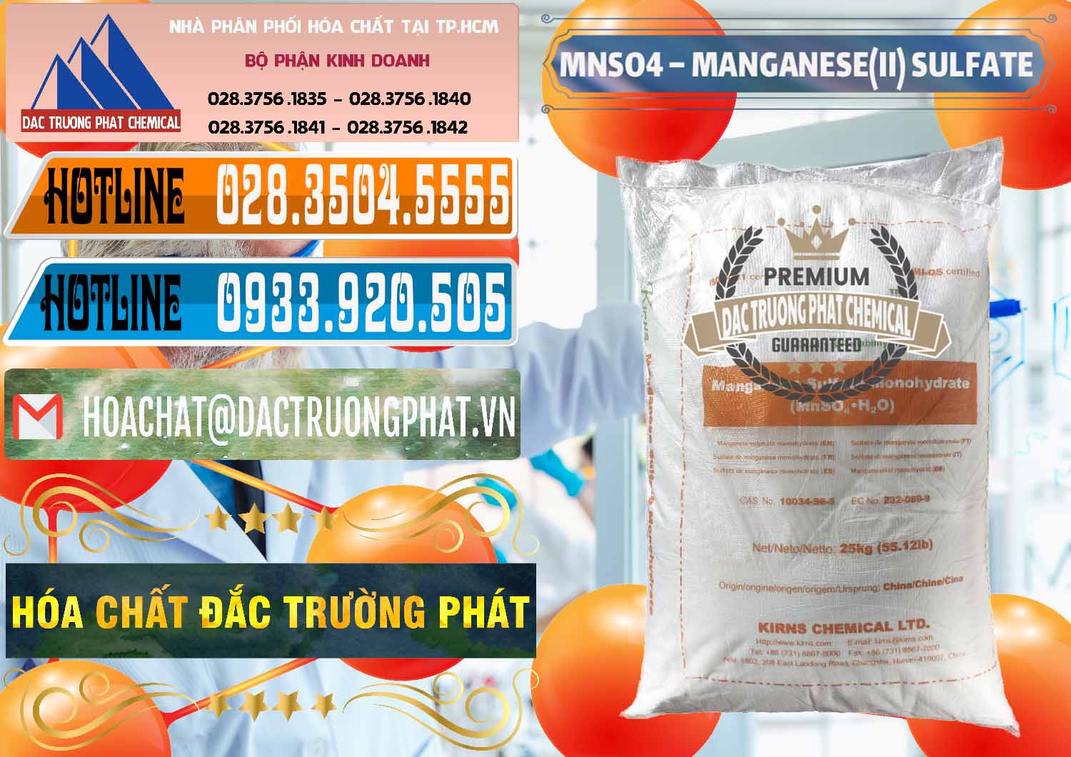 Đơn vị chuyên phân phối _ bán MNSO4 – Manganese (II) Sulfate Kirns Trung Quốc China - 0095 - Chuyên cung cấp - phân phối hóa chất tại TP.HCM - stmp.net