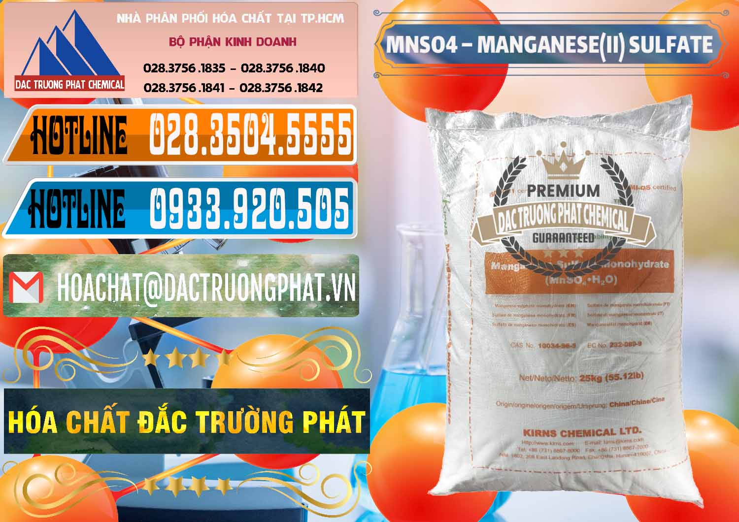 Cty phân phối \ bán MnSO4 - Mangan Sunfat Powder Monohydrate Kirns Trung Quốc China tại Bình Phước Nhà cung ứng ( bán ) MNSO4 – Manganese (II) Sulfate Kirns Trung Quốc China - 0095 - Đơn vị chuyên phân phối & bán hóa chất tại TP.HCM - stmp.net