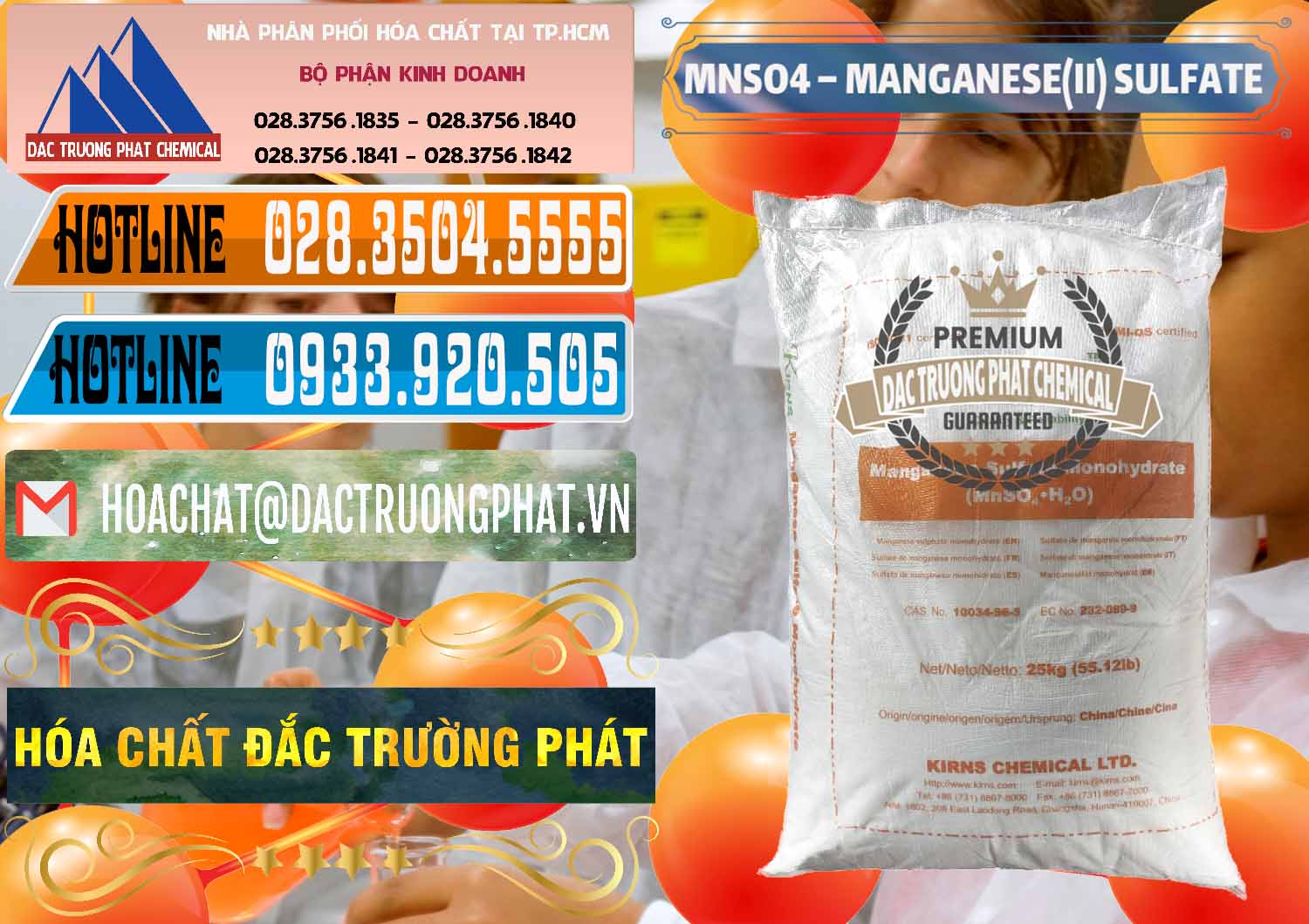 Bán - cung ứng MNSO4 – Manganese (II) Sulfate Kirns Trung Quốc China - 0095 - Đơn vị chuyên cung cấp - kinh doanh hóa chất tại TP.HCM - stmp.net