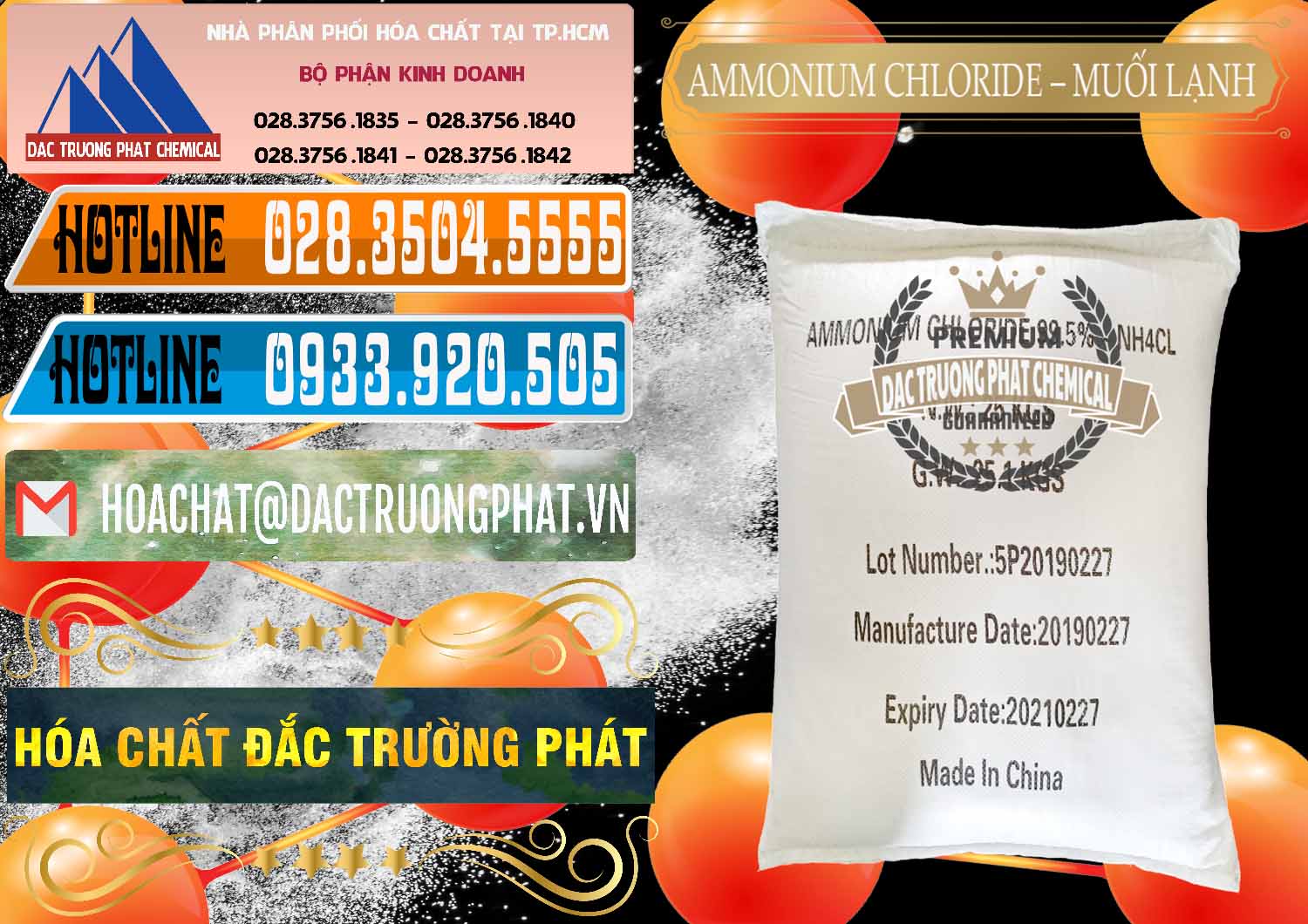 Đơn vị chuyên bán ( cung cấp ) Ammonium Chloride - Muối Lạnh NH4CL Trung Quốc China - 0021 - Nơi chuyên kinh doanh - cung cấp hóa chất tại TP.HCM - stmp.net