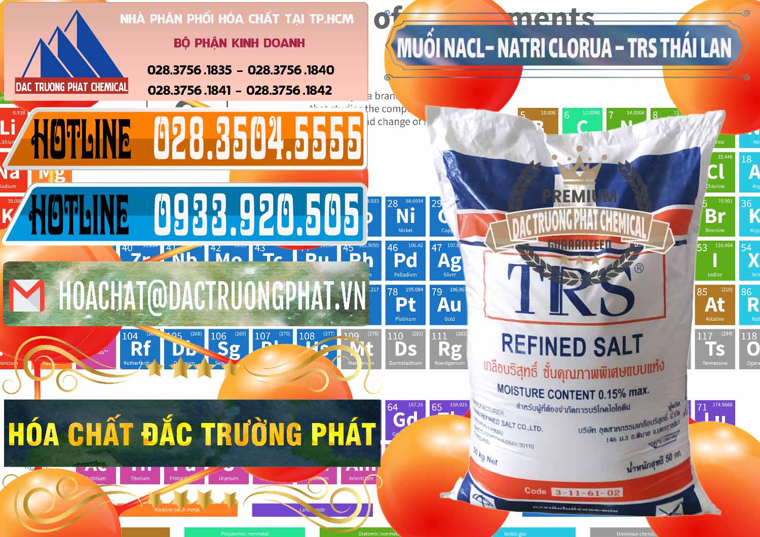 Phân phối - bán Muối NaCL – Sodium Chloride TRS Thái Lan - 0096 - Nhà phân phối - cung ứng hóa chất tại TP.HCM - stmp.net