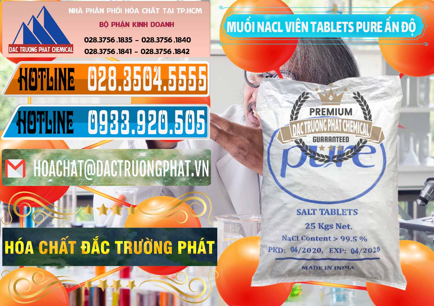 Công ty chuyên phân phối và bán Muối NaCL – Sodium Chloride Dạng Viên Tablets Pure Ấn Độ India - 0294 - Kinh doanh & cung cấp hóa chất tại TP.HCM - stmp.net