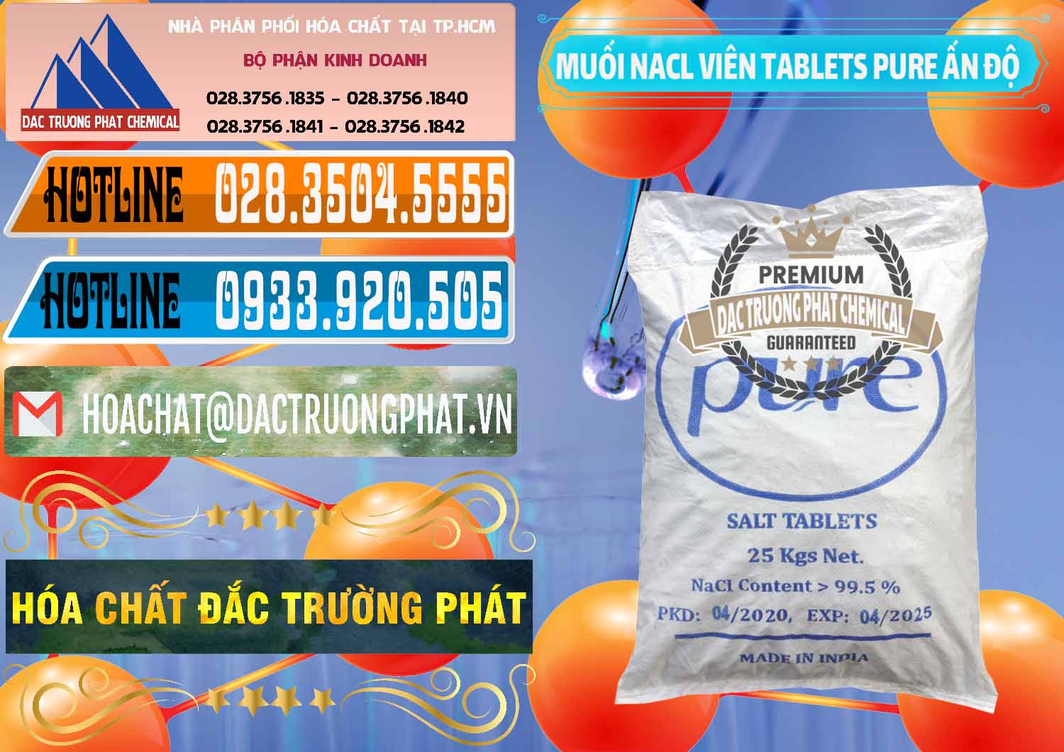 Nơi chuyên bán ( phân phối ) Muối NaCL – Sodium Chloride Dạng Viên Tablets Pure Ấn Độ India - 0294 - Đơn vị chuyên phân phối - cung ứng hóa chất tại TP.HCM - stmp.net
