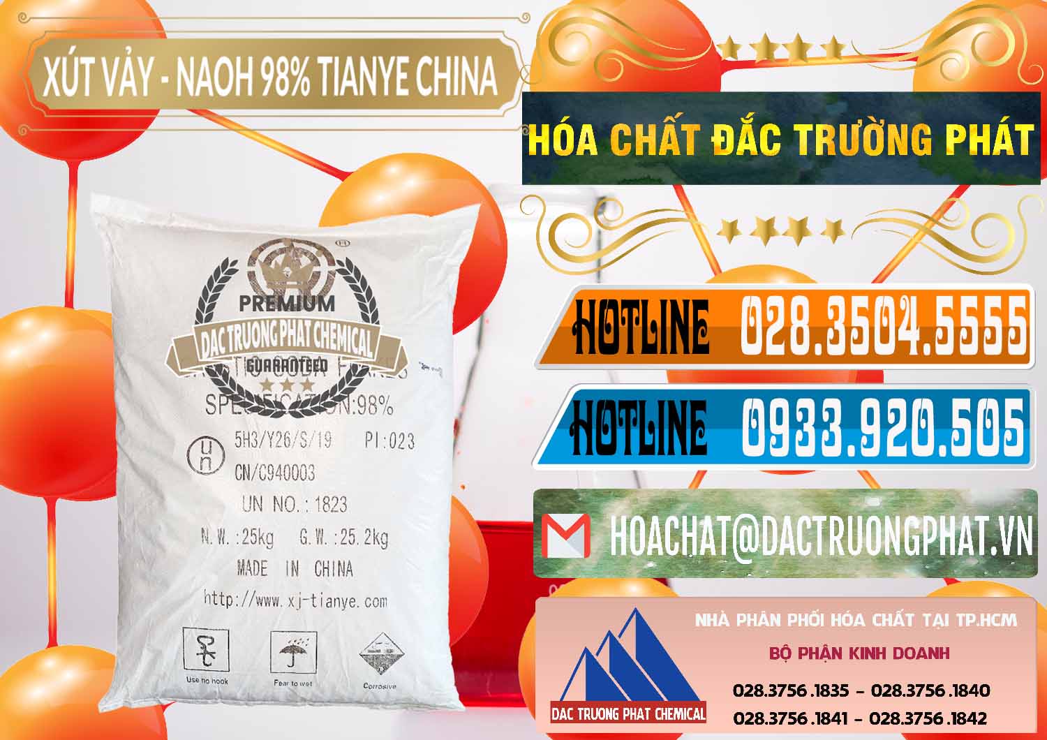 Bán - phân phối Xút Vảy - NaOH Vảy 98% Tianye Trung Quốc China - 0177 - Cty chuyên bán _ phân phối hóa chất tại TP.HCM - stmp.net