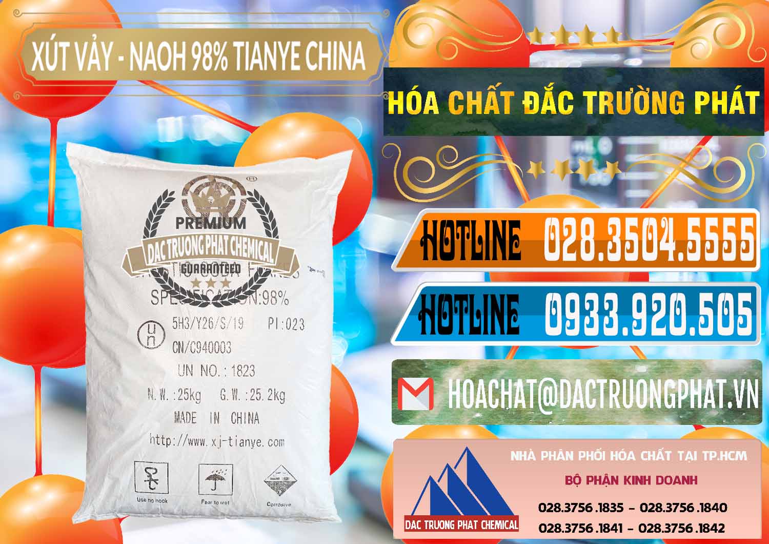 Cty kinh doanh - bán Xút Vảy - NaOH Vảy 98% Tianye Trung Quốc China - 0177 - Chuyên cung cấp _ bán hóa chất tại TP.HCM - stmp.net