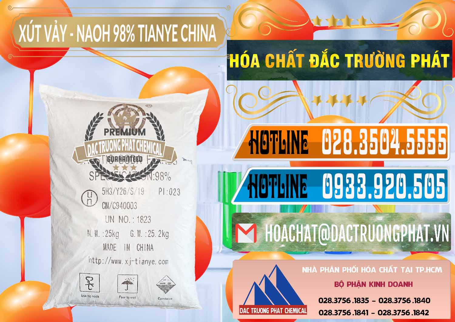 Chuyên kinh doanh & bán Xút Vảy - NaOH Vảy 98% Tianye Trung Quốc China - 0177 - Cty chuyên phân phối ( nhập khẩu ) hóa chất tại TP.HCM - stmp.net