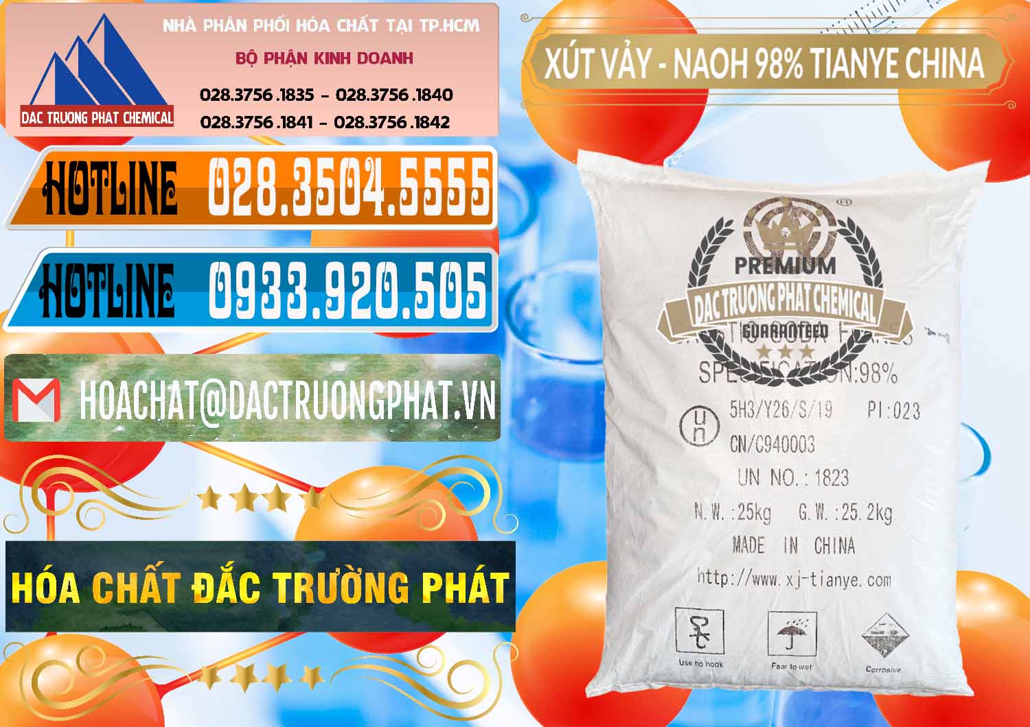 Chuyên kinh doanh & bán Xút Vảy - NaOH Vảy 98% Tianye Trung Quốc China - 0177 - Nơi cung cấp và phân phối hóa chất tại TP.HCM - stmp.net