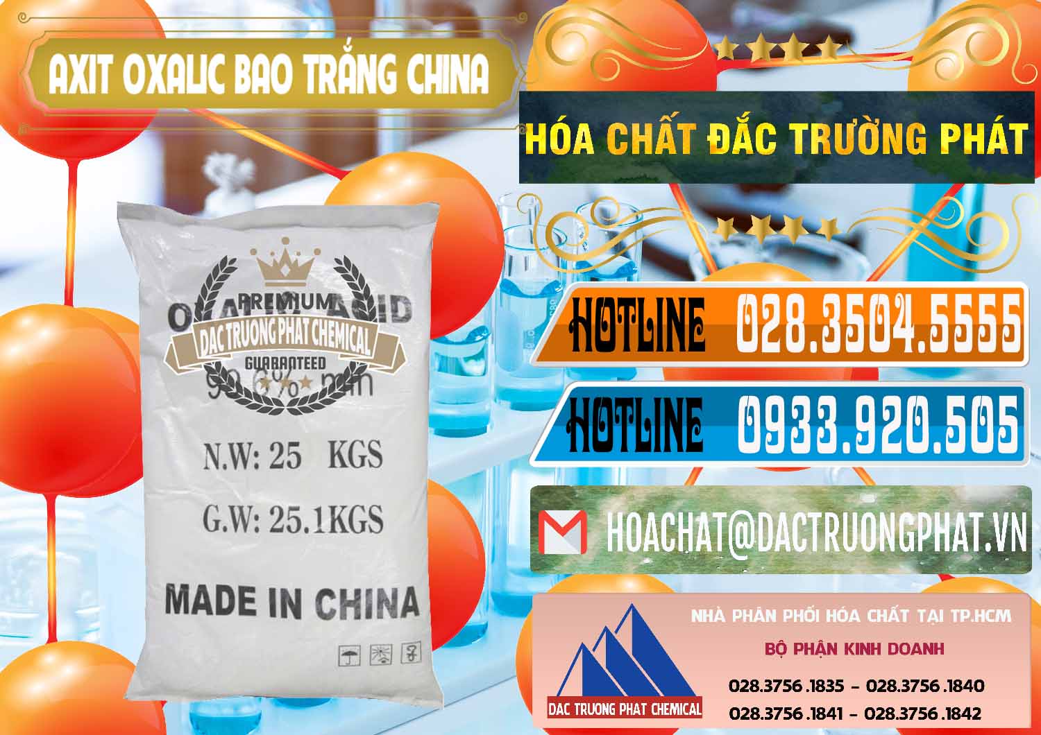 Chuyên nhập khẩu - bán Acid Oxalic – Axit Oxalic 99.6% Bao Trắng Trung Quốc China - 0270 - Cty chuyên nhập khẩu ( phân phối ) hóa chất tại TP.HCM - stmp.net