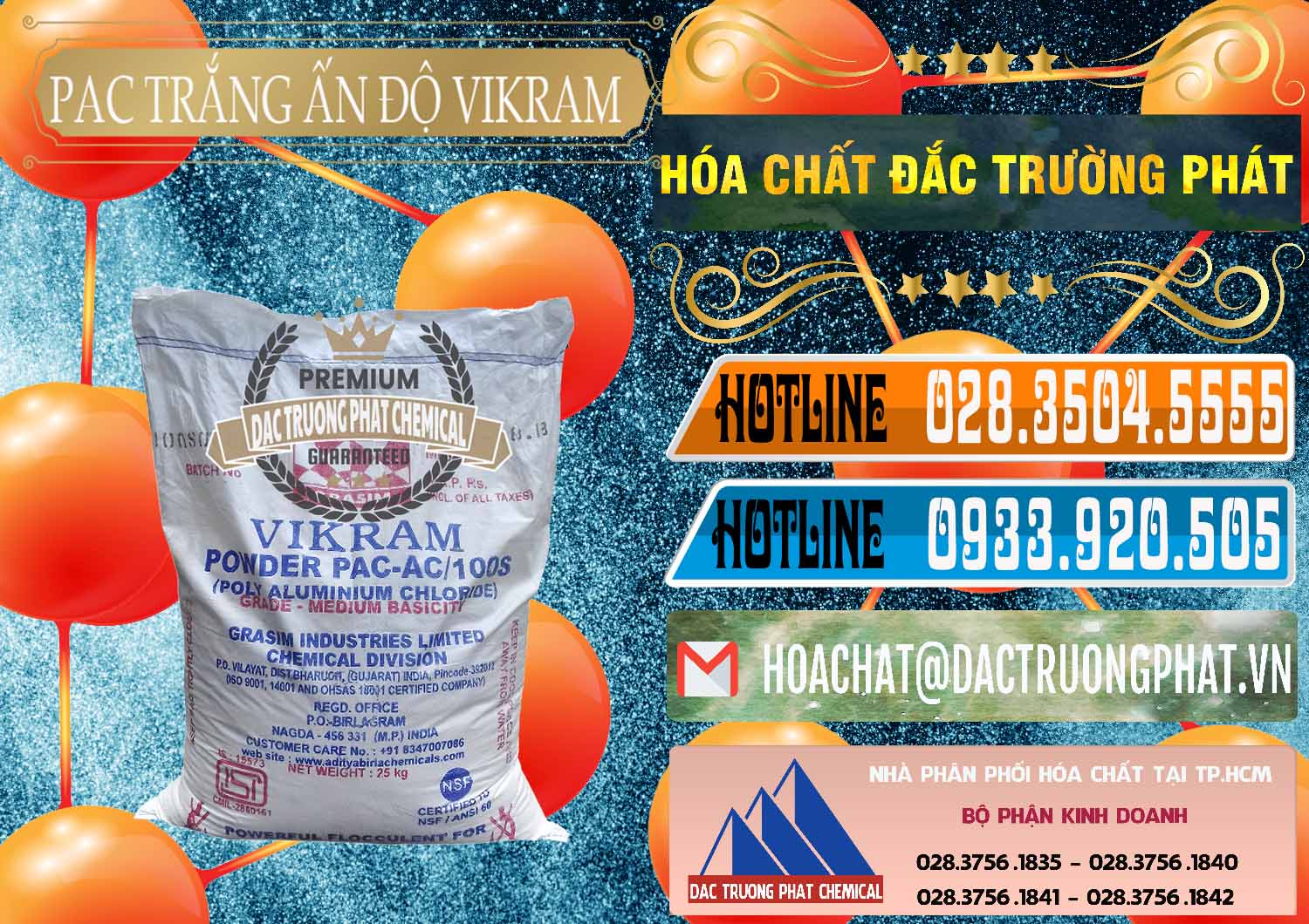 Chuyên bán & cung cấp PAC - Polyaluminium Chloride Ấn Độ India Vikram - 0120 - Chuyên cung cấp _ nhập khẩu hóa chất tại TP.HCM - stmp.net