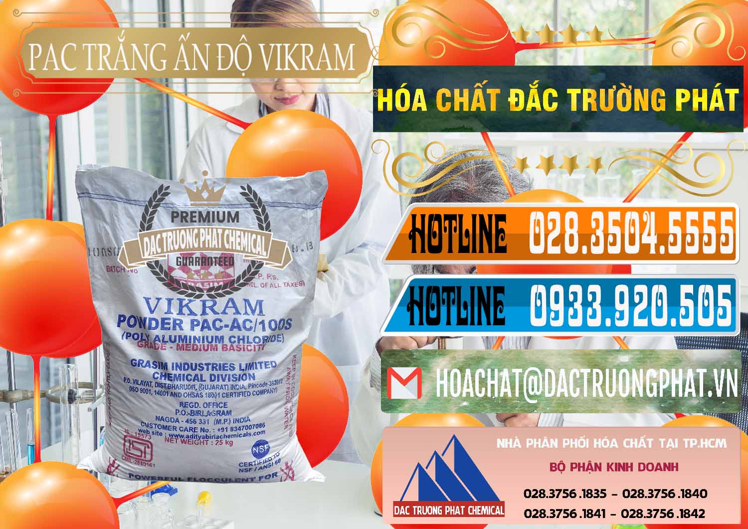 Nơi chuyên kinh doanh & bán PAC - Polyaluminium Chloride Ấn Độ India Vikram - 0120 - Chuyên phân phối & bán hóa chất tại TP.HCM - stmp.net