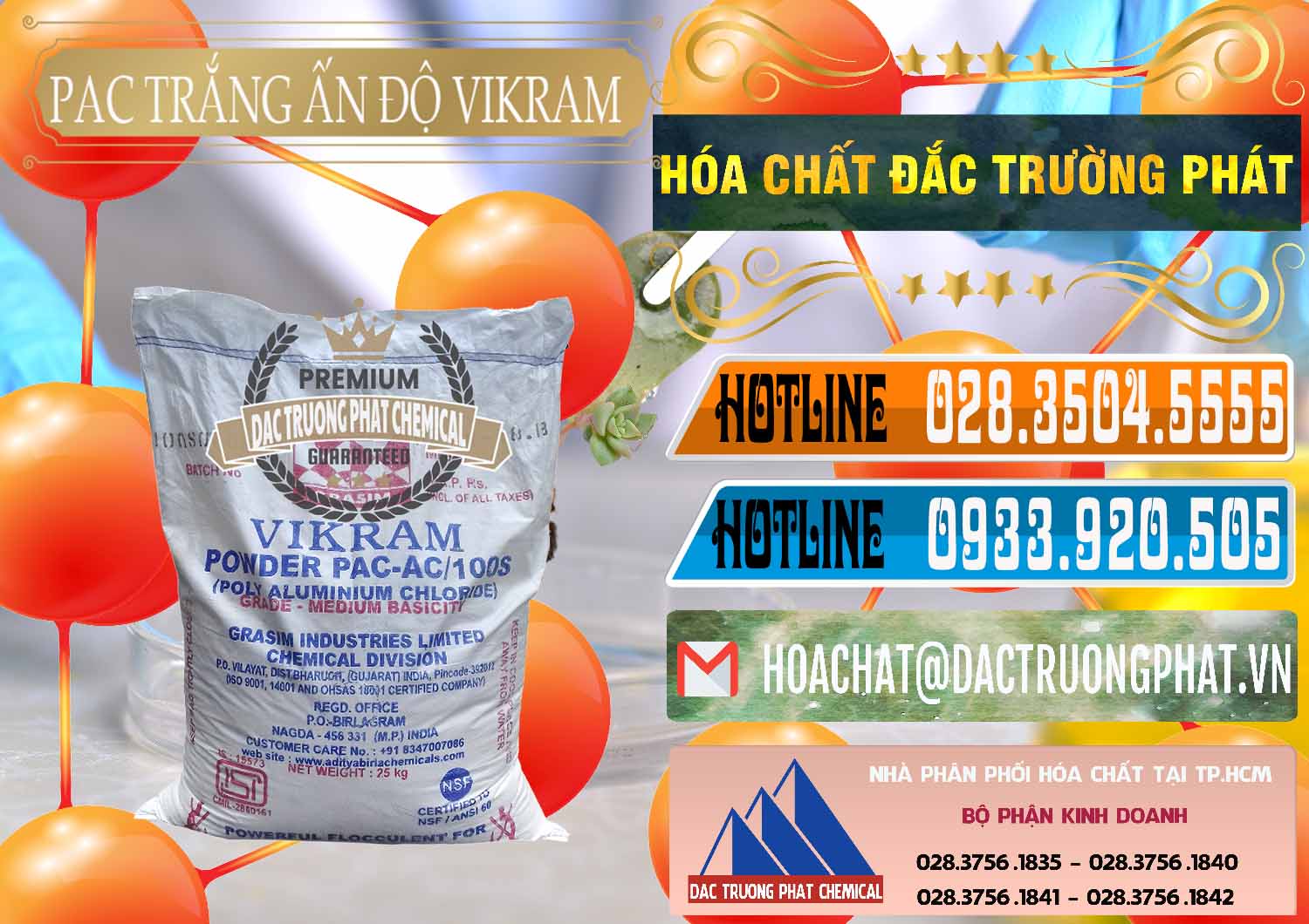 Đơn vị chuyên cung ứng — bán hóa chất PAC ß Bột PAC Chất Tạo Bông Trắng Vikram White Ấn Độ India Cty chuyên bán _ cung cấp PAC - Polyaluminium Chloride Ấn Độ India Vikram - 0120 - Nơi phân phối & bán hóa chất tại TP.HCM - stmp.net