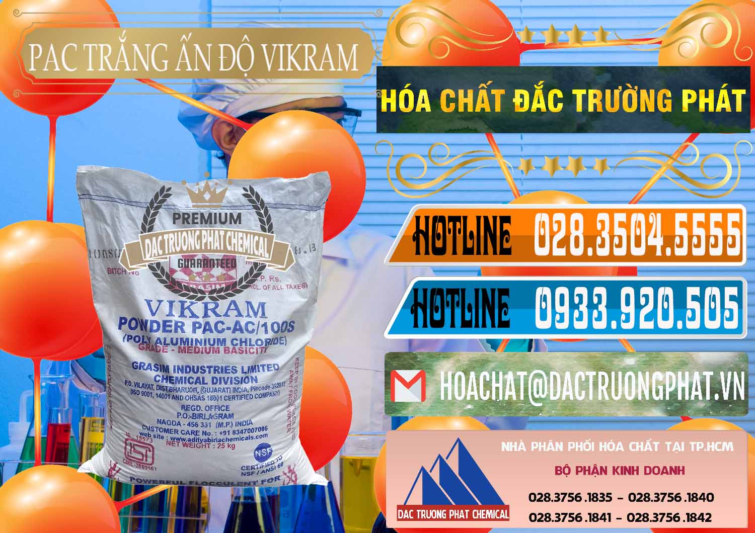 Đơn vị chuyên bán _ phân phối PAC - Polyaluminium Chloride Ấn Độ India Vikram - 0120 - Đơn vị kinh doanh - phân phối hóa chất tại TP.HCM - stmp.net