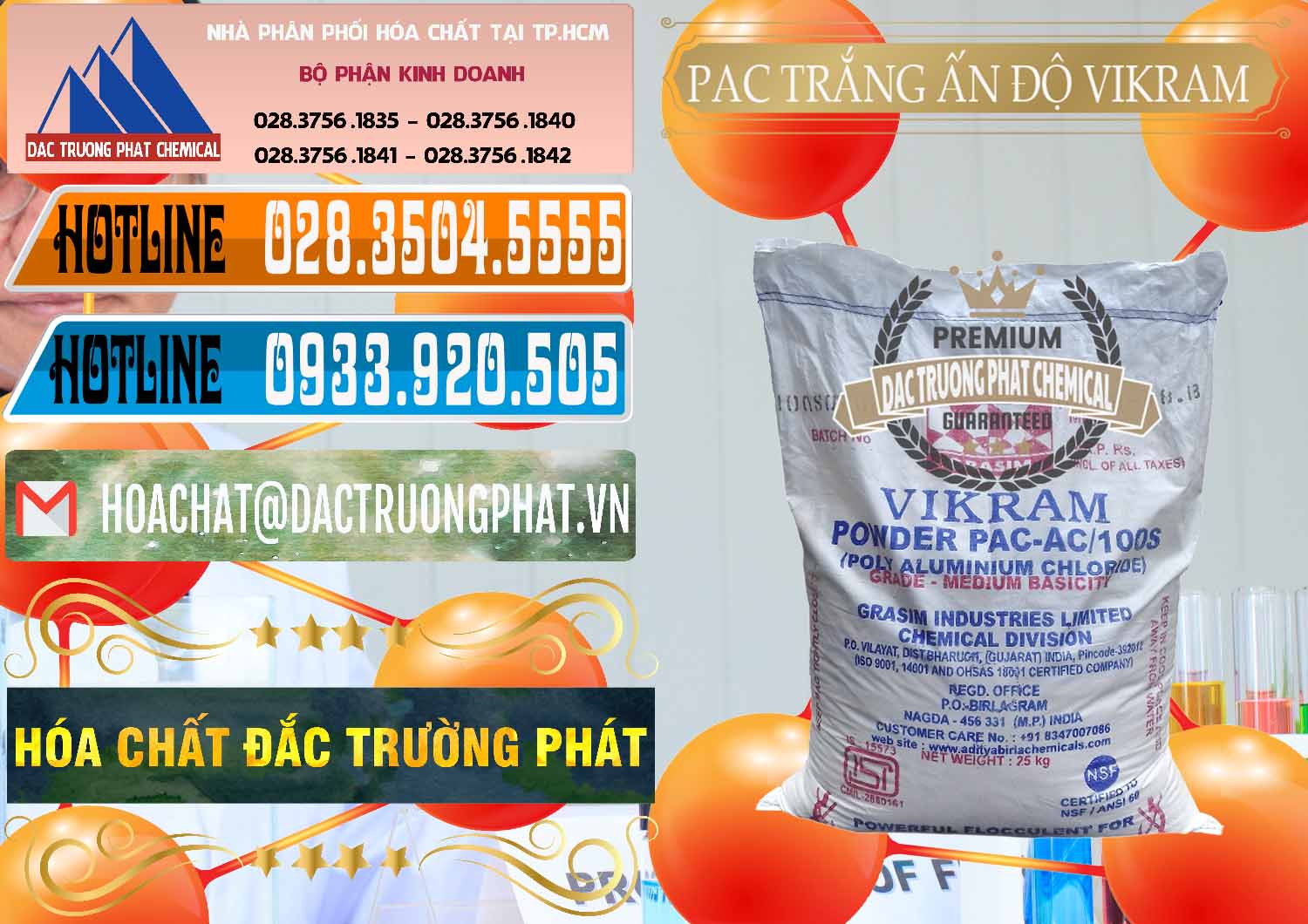 Địa chỉ chuyên kinh doanh © bán hóa chất Chất Lắng Tụ PAC Powder × Poly Aluminium Chloride Trắng Vikram White Ấn Độ India Công ty bán - cung ứng PAC - Polyaluminium Chloride Ấn Độ India Vikram - 0120 - Công ty bán và phân phối hóa chất tại TP.HCM - stmp.net