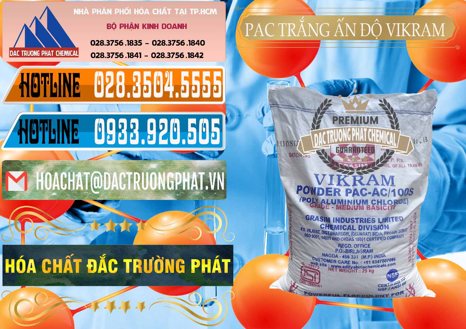Cty kinh doanh _ bán PAC - Polyaluminium Chloride Ấn Độ India Vikram - 0120 - Nơi chuyên cung cấp _ bán hóa chất tại TP.HCM - stmp.net