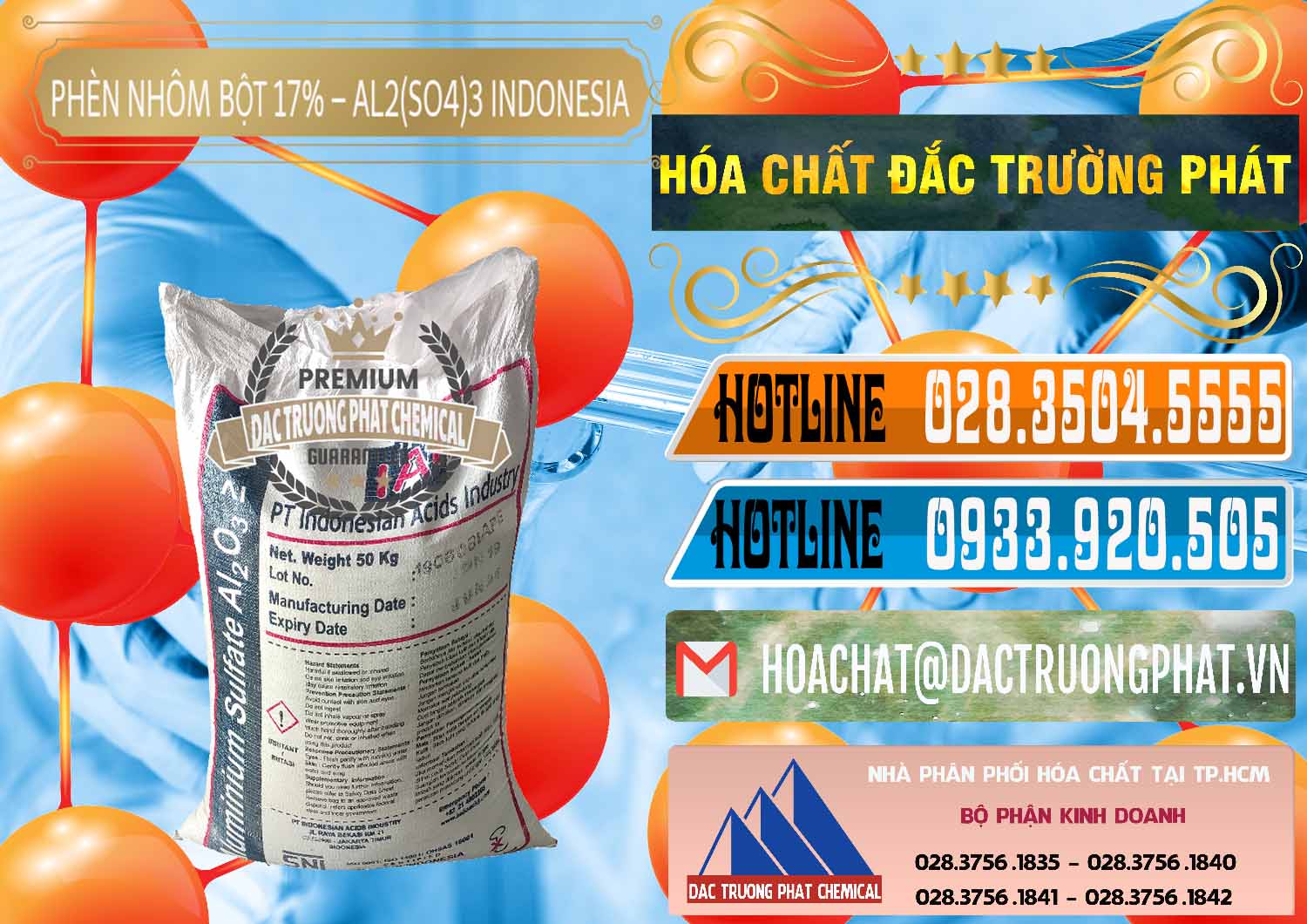 Nơi chuyên bán - cung cấp Phèn Nhôm Bột - Al2(SO4)3 17% bao 50kg Indonesia - 0112 - Đơn vị chuyên cung cấp và bán hóa chất tại TP.HCM - stmp.net
