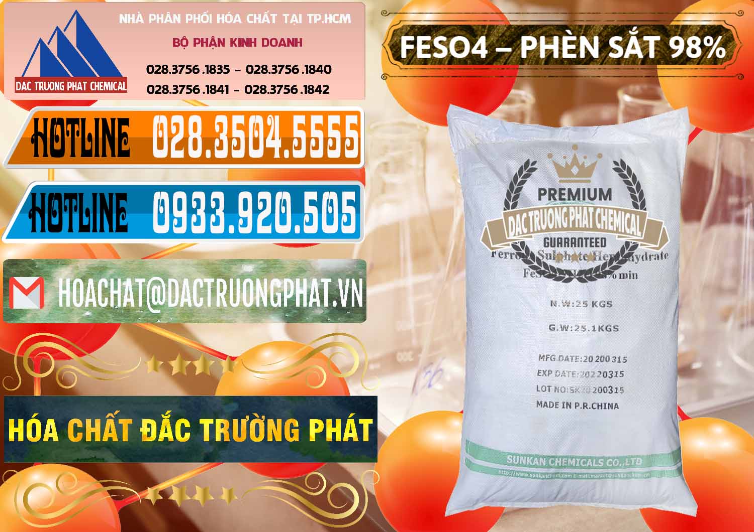 Nơi bán - phân phối Phèn Sắt - FeSO4.7H2O 98% Sunkan Trung Quốc China - 0116 - Cty chuyên phân phối ( kinh doanh ) hóa chất tại TP.HCM - stmp.net