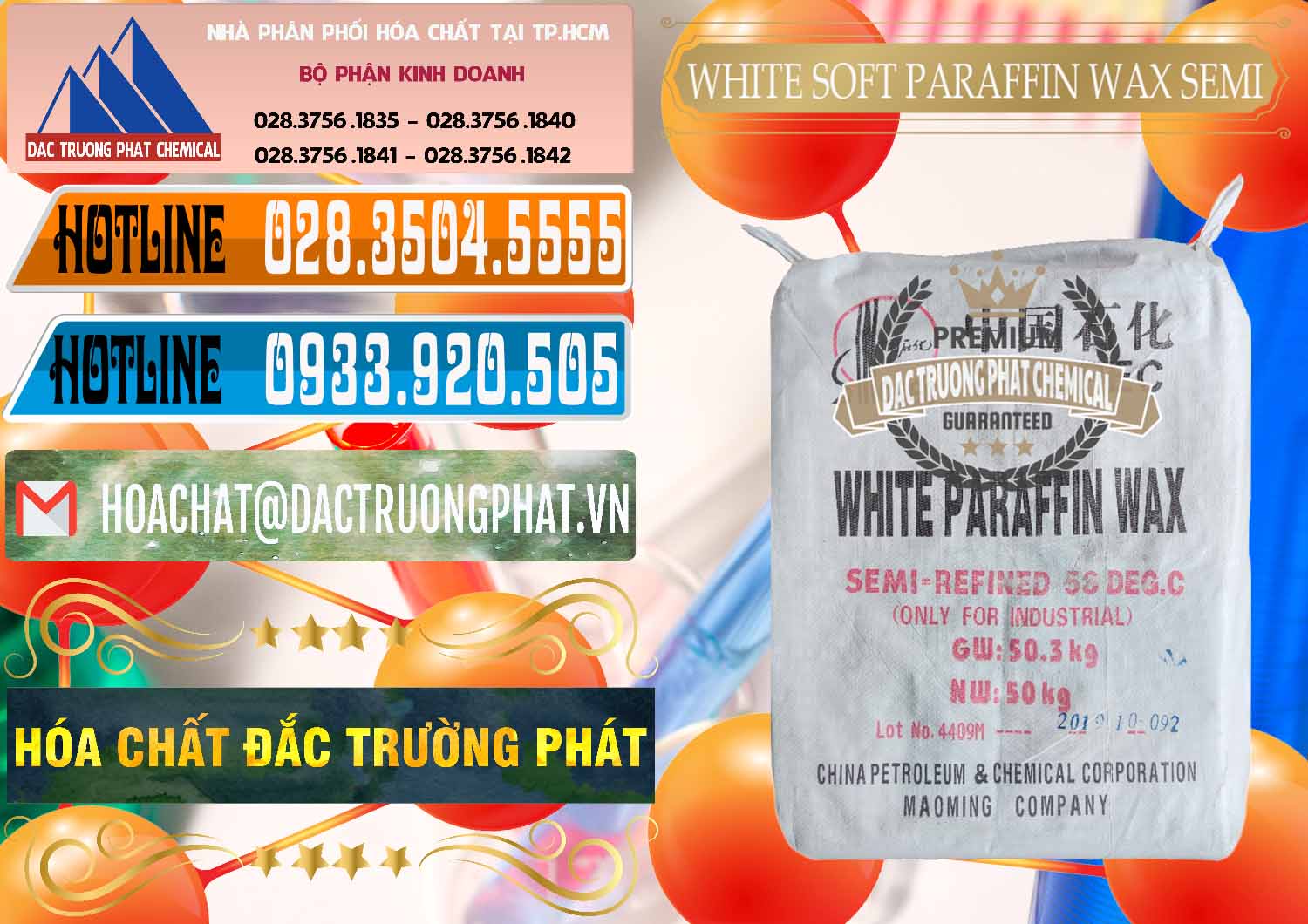 Cty nhập khẩu _ bán Sáp Paraffin Wax Sinopec Trung Quốc China - 0328 - Cty chuyên phân phối ( bán ) hóa chất tại TP.HCM - stmp.net