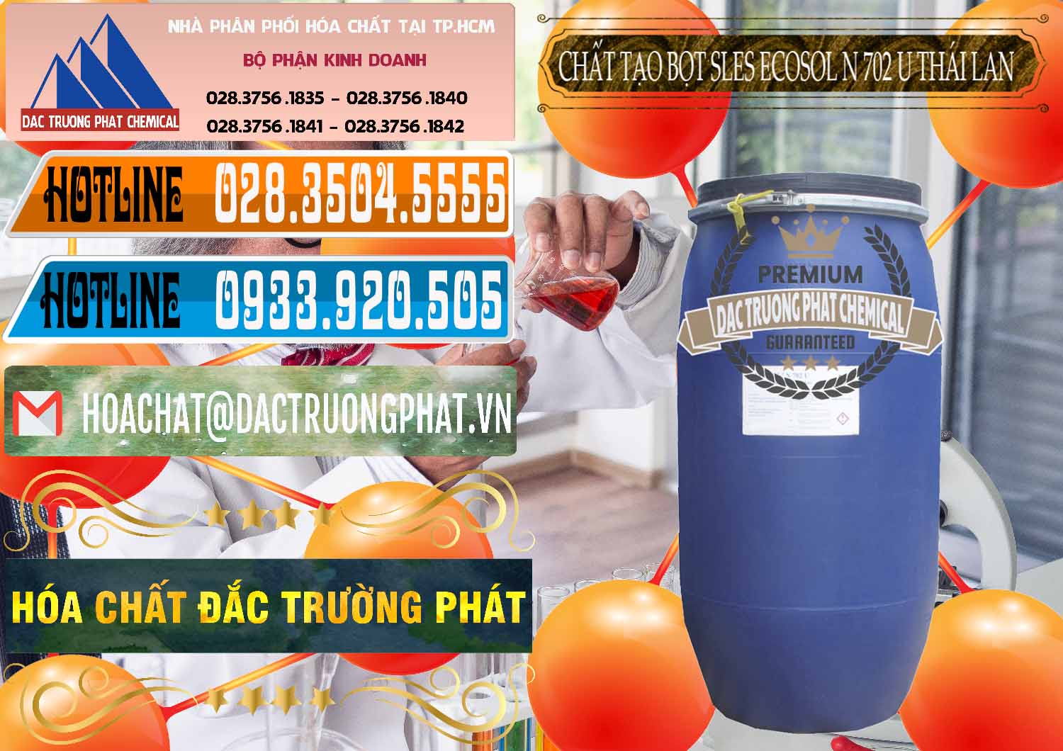 Cty bán và phân phối Chất Tạo Bọt Sles - Sodium Lauryl Ether Sulphate Ecosol N 702 U Thái Lan - 0254 - Cty phân phối _ cung ứng hóa chất tại TP.HCM - stmp.net