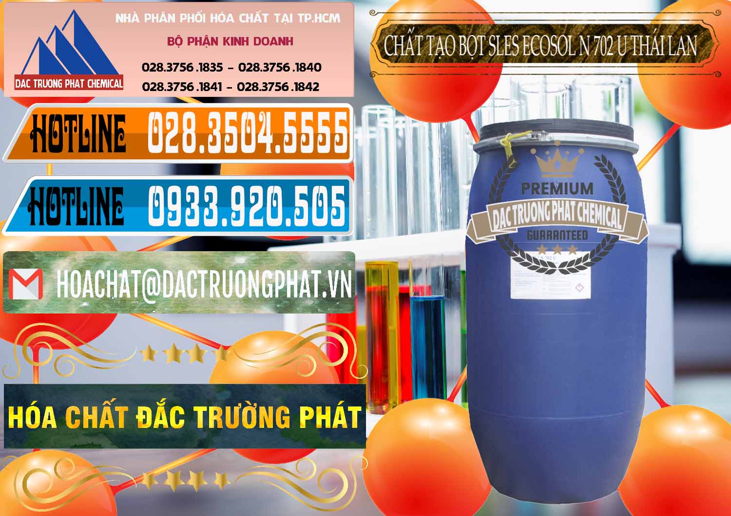 Nơi chuyên phân phối - bán Chất Tạo Bọt Sles - Sodium Lauryl Ether Sulphate Ecosol N 702 U Thái Lan - 0254 - Nơi cung ứng và phân phối hóa chất tại TP.HCM - stmp.net