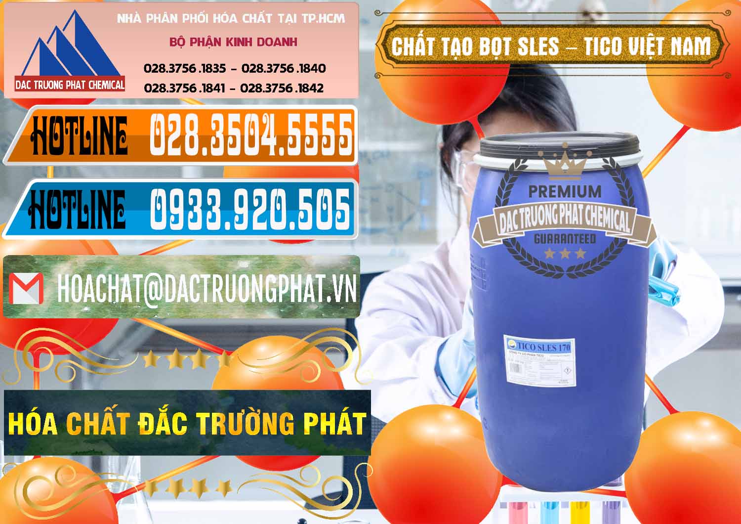 Cty phân phối và kinh doanh Chất Tạo Bọt Sles - Sodium Lauryl Ether Sulphate Tico Việt Nam - 0304 - Công ty cung ứng và bán hóa chất tại TP.HCM - stmp.net