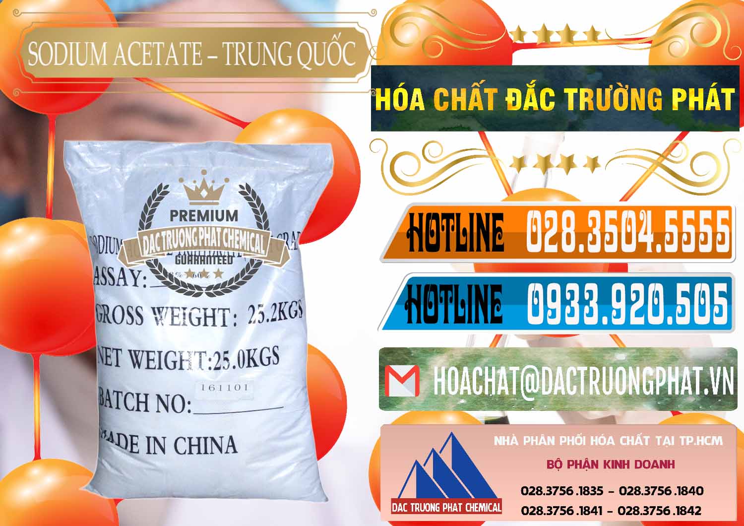 Nơi phân phối & bán Sodium Acetate - Natri Acetate Trung Quốc China - 0134 - Nơi chuyên kinh doanh _ cung cấp hóa chất tại TP.HCM - stmp.net