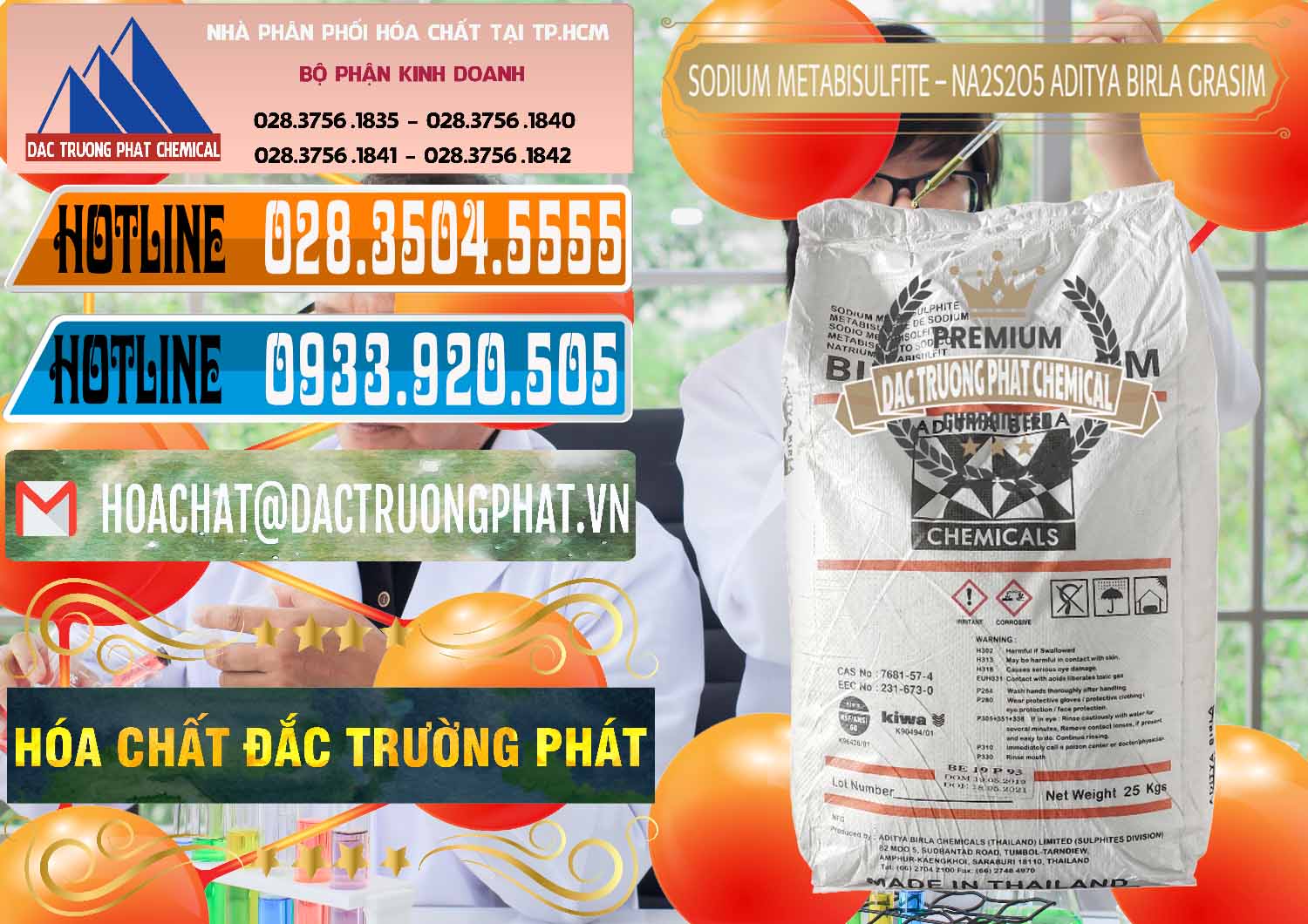 Nơi chuyên bán & cung cấp Sodium Metabisulfite - NA2S2O5 Thái Lan Aditya Birla Grasim - 0144 - Công ty cung cấp & bán hóa chất tại TP.HCM - stmp.net