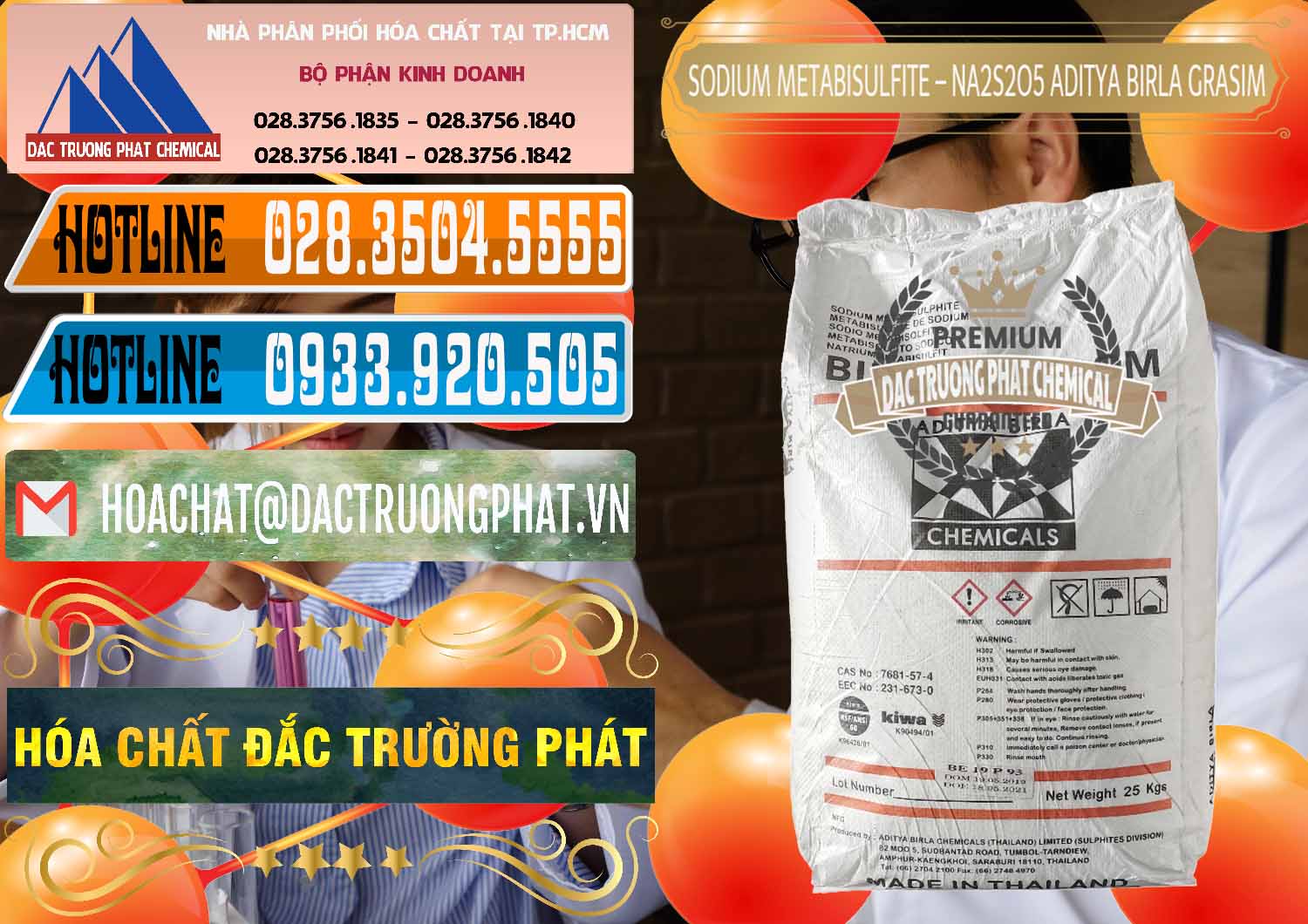 Công ty chuyên phân phối và bán Sodium Metabisulfite - NA2S2O5 Thái Lan Aditya Birla Grasim - 0144 - Công ty bán ( cung cấp ) hóa chất tại TP.HCM - stmp.net
