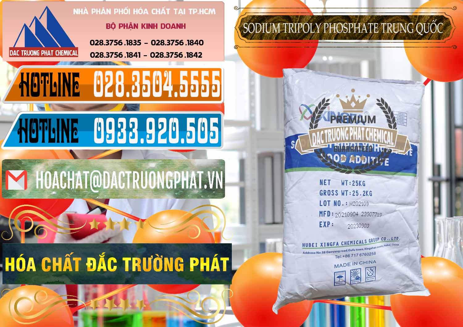 Nhà cung cấp - bán Sodium Tripoly Phosphate - STPP 96% Xingfa Trung Quốc China - 0433 - Nơi chuyên nhập khẩu và phân phối hóa chất tại TP.HCM - stmp.net