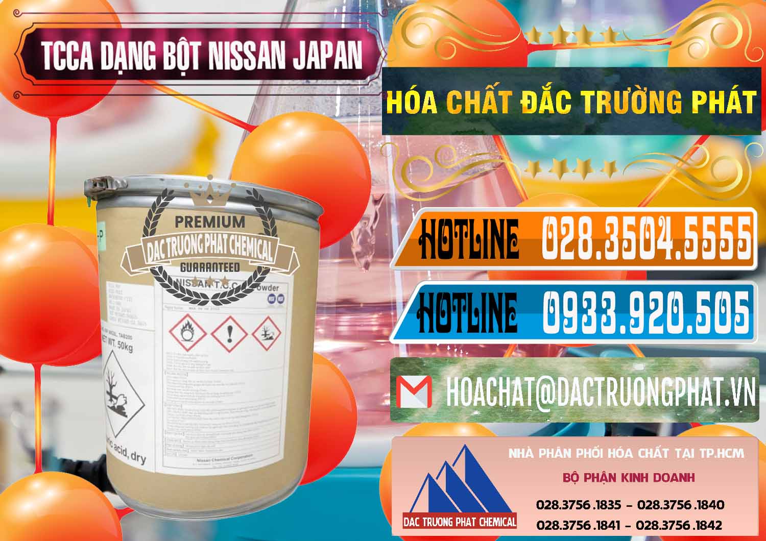 Công ty chuyên kinh doanh ( bán ) TCCA - Acid Trichloroisocyanuric 90% Dạng Bột Nissan Nhật Bản Japan - 0375 - Công ty kinh doanh & cung cấp hóa chất tại TP.HCM - stmp.net