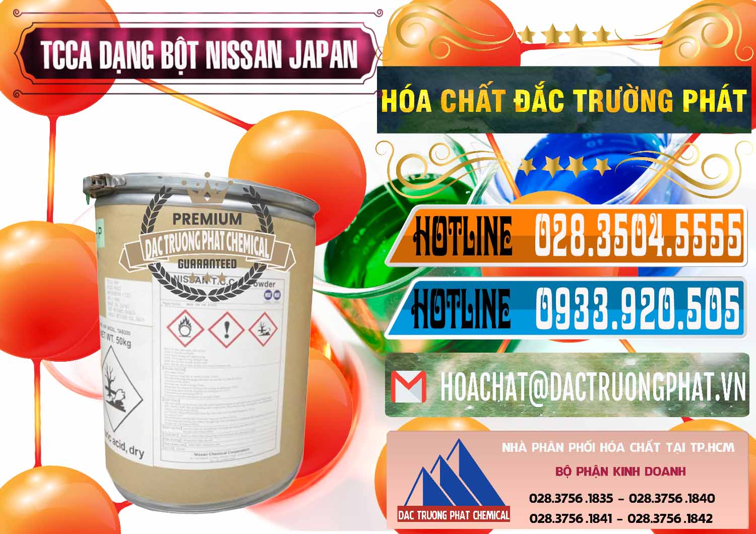 Công ty nhập khẩu - bán TCCA - Acid Trichloroisocyanuric 90% Dạng Bột Nissan Nhật Bản Japan - 0375 - Nơi chuyên kinh doanh - cung cấp hóa chất tại TP.HCM - stmp.net