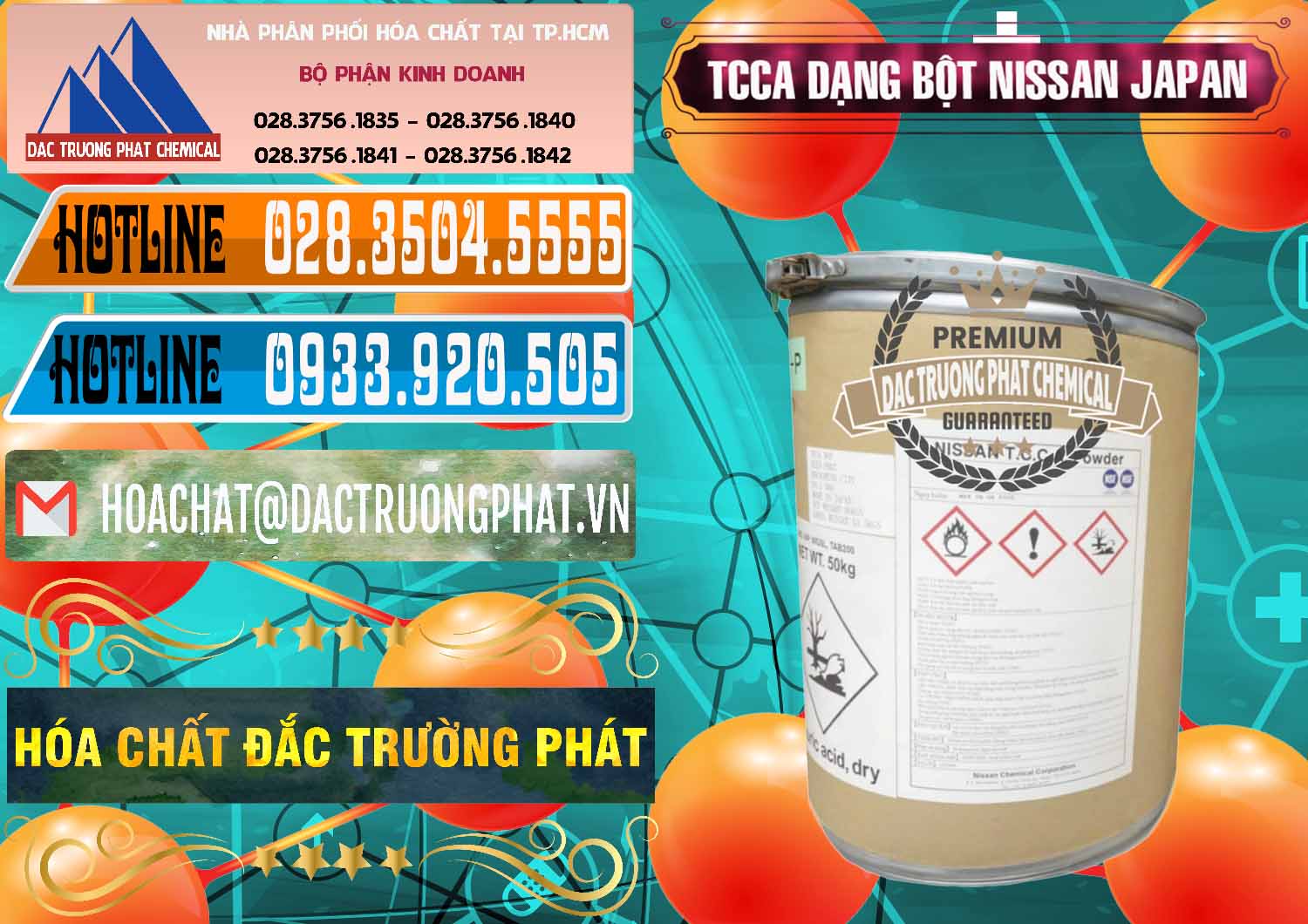 Cty nhập khẩu & bán TCCA - Acid Trichloroisocyanuric 90% Dạng Bột Nissan Nhật Bản Japan - 0375 - Đơn vị bán _ cung cấp hóa chất tại TP.HCM - stmp.net