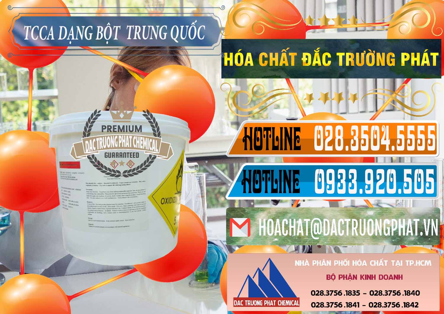 Nơi cung ứng - bán TCCA - Acid Trichloroisocyanuric Dạng Bột Thùng 5kg Trung Quốc China - 0378 - Công ty kinh doanh ( cung cấp ) hóa chất tại TP.HCM - stmp.net