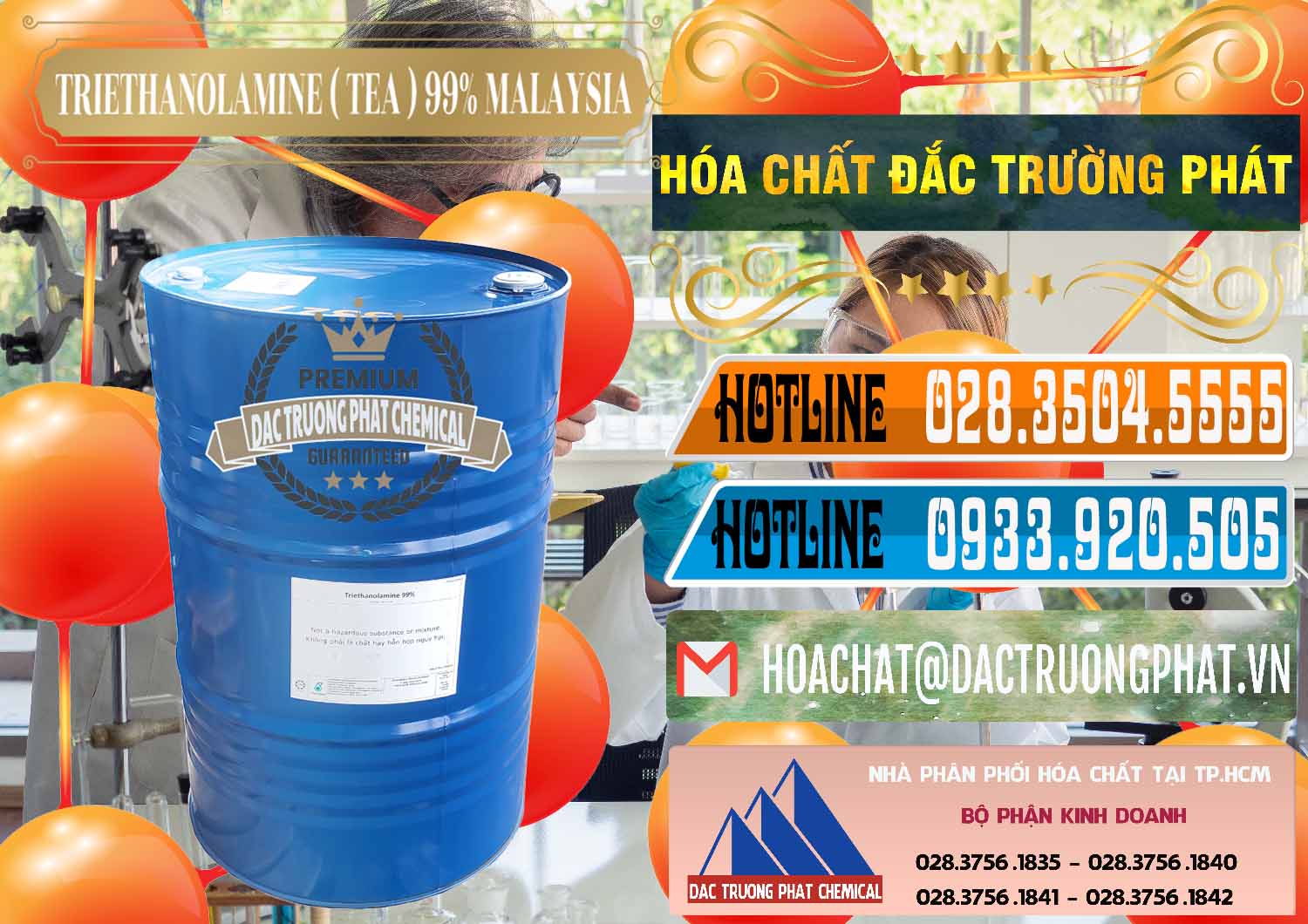 Bán & phân phối TEA - Triethanolamine 99% Mã Lai Malaysia - 0323 - Công ty chuyên kinh doanh - phân phối hóa chất tại TP.HCM - stmp.net