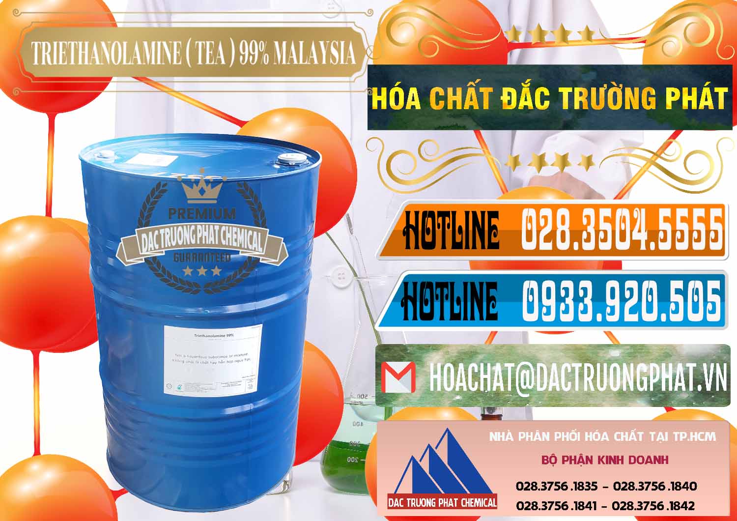 Cty chuyên nhập khẩu và bán TEA - Triethanolamine 99% Mã Lai Malaysia - 0323 - Cty bán ( cung cấp ) hóa chất tại TP.HCM - stmp.net