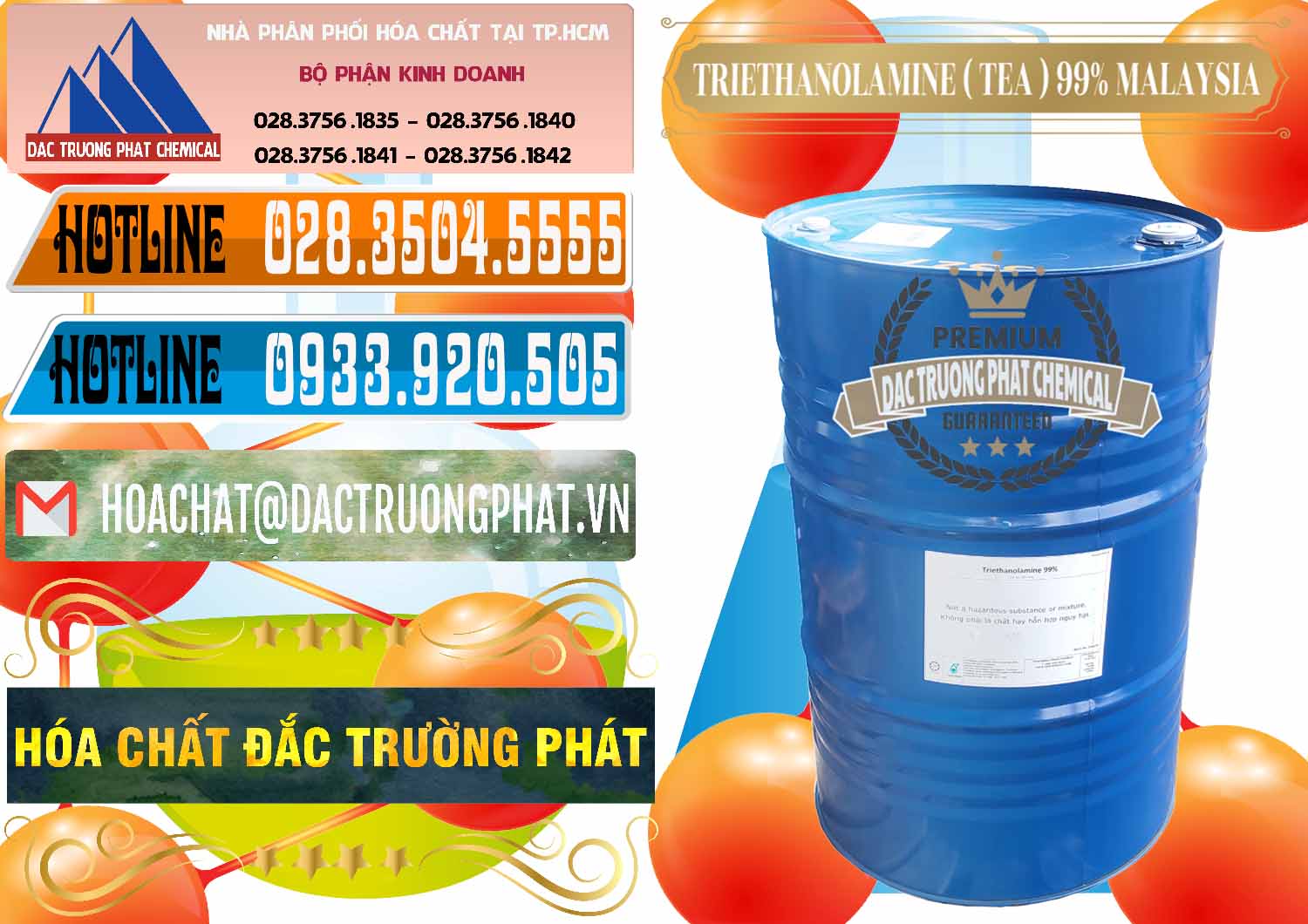 Chuyên bán - cung cấp TEA - Triethanolamine 99% Mã Lai Malaysia - 0323 - Chuyên phân phối & cung cấp hóa chất tại TP.HCM - stmp.net