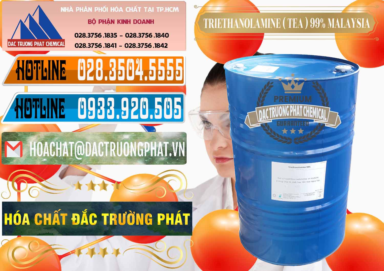 Công ty bán ( cung ứng ) TEA - Triethanolamine 99% Mã Lai Malaysia - 0323 - Cty chuyên phân phối và bán hóa chất tại TP.HCM - stmp.net