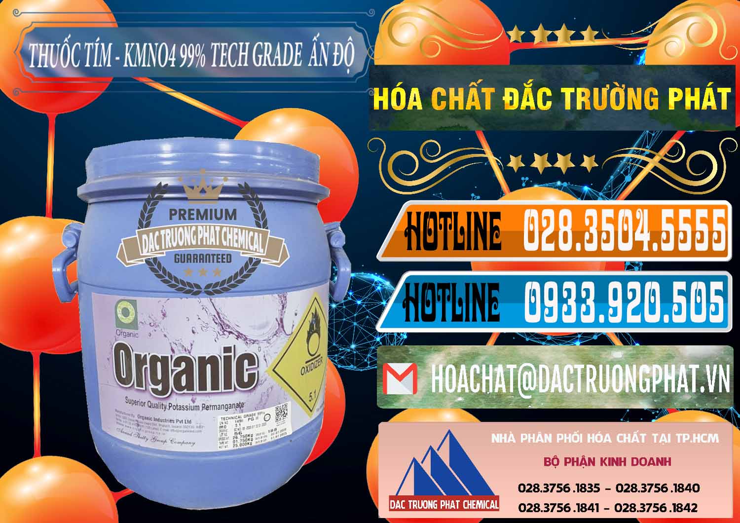 Bán _ cung cấp Thuốc Tím - KMNO4 99% Organic Group Ấn Độ India - 0250 - Nhà cung cấp và phân phối hóa chất tại TP.HCM - stmp.net