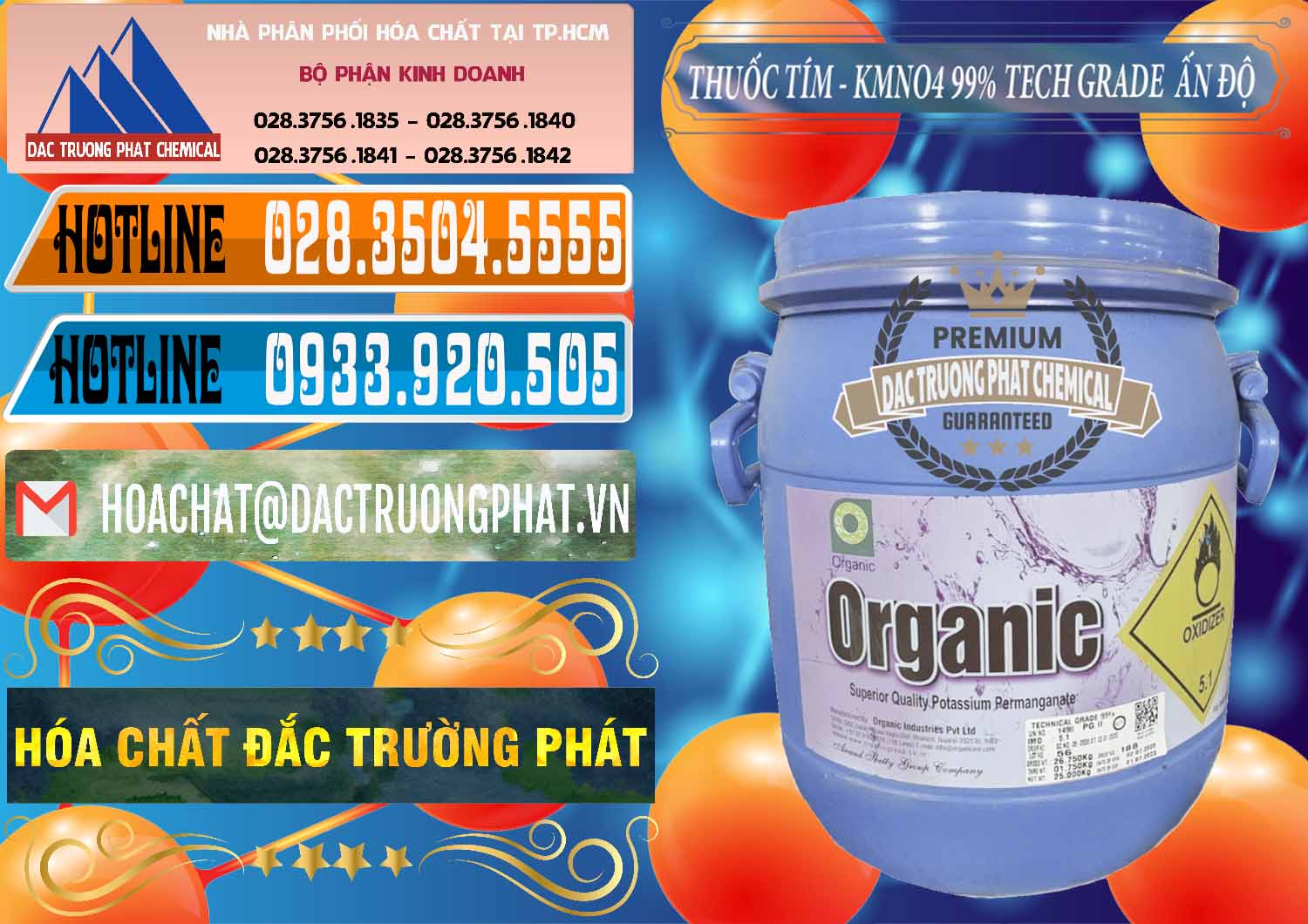 Cty chuyên bán _ cung cấp Thuốc Tím - KMNO4 99% Organic Group Ấn Độ India - 0250 - Cung cấp - phân phối hóa chất tại TP.HCM - stmp.net