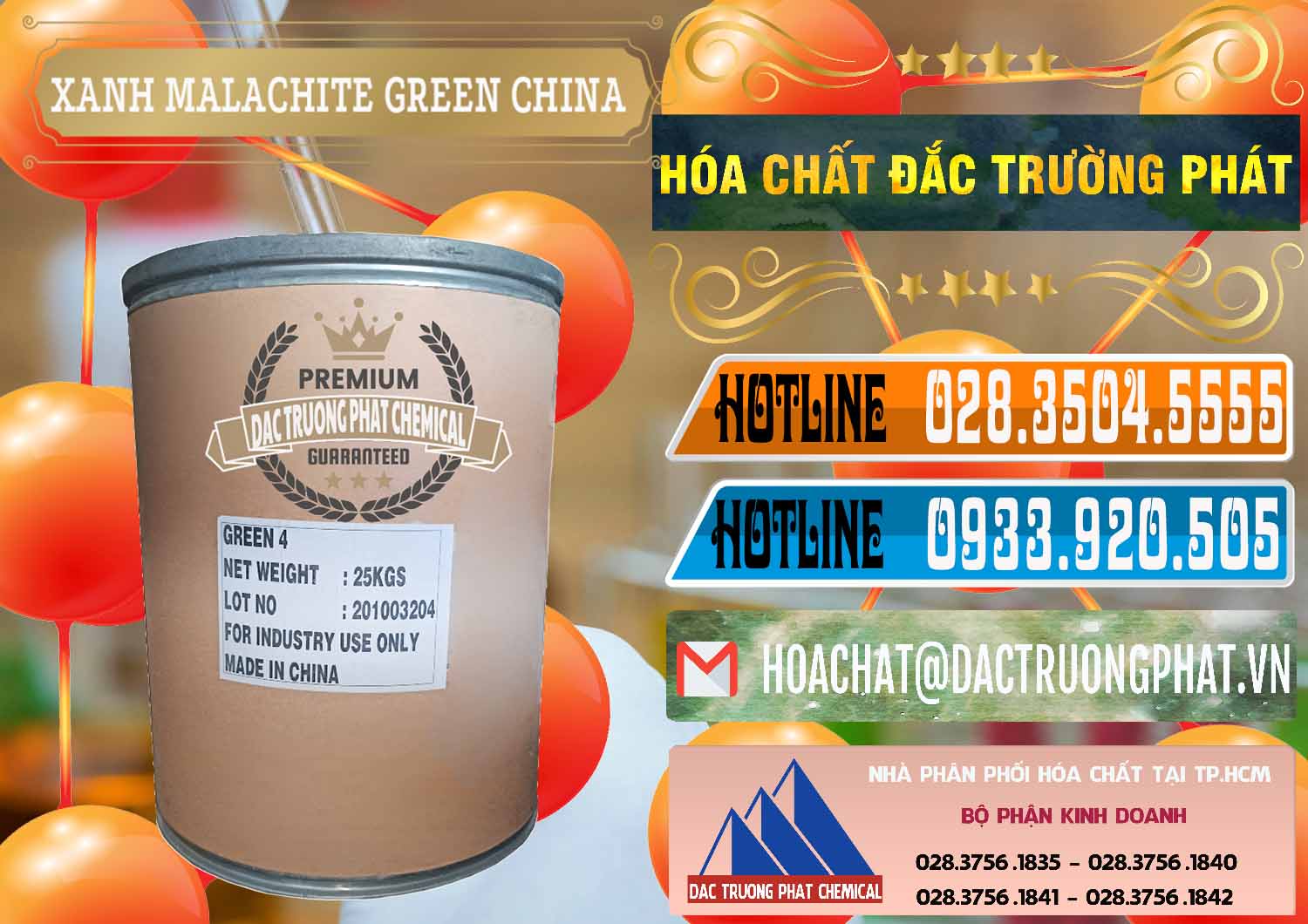 Cty chuyên cung cấp & bán Xanh Malachite Green Trung Quốc China - 0325 - Cty bán ( phân phối ) hóa chất tại TP.HCM - stmp.net