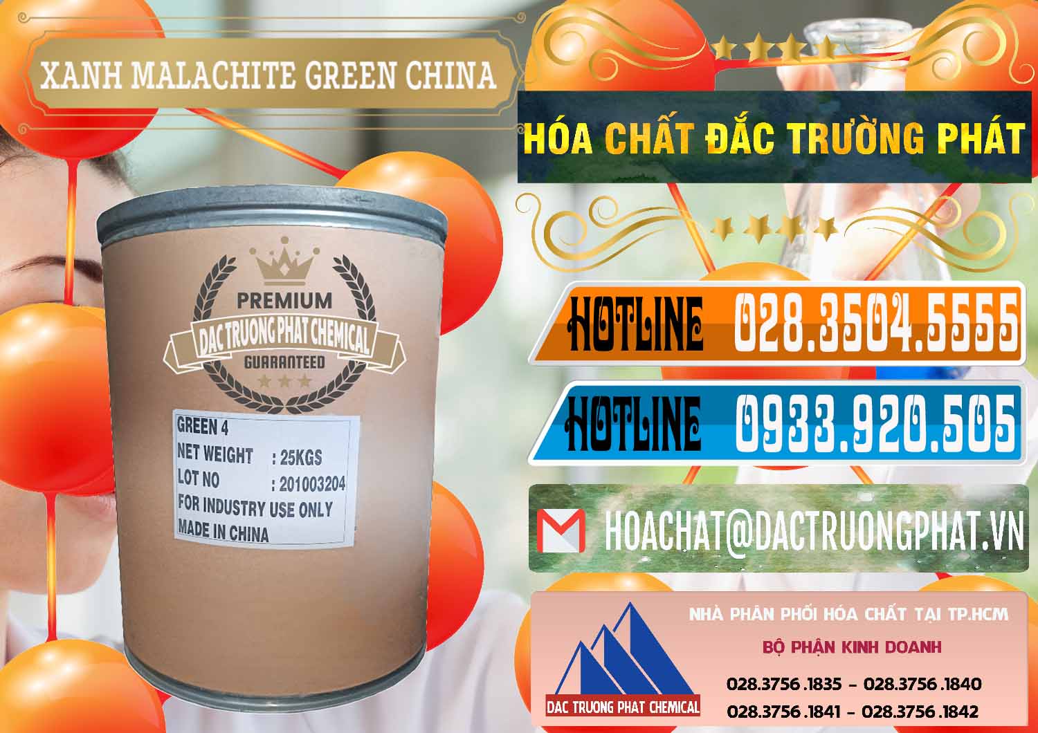 Cty bán - phân phối Xanh Malachite Green Trung Quốc China - 0325 - Đơn vị chuyên phân phối _ nhập khẩu hóa chất tại TP.HCM - stmp.net