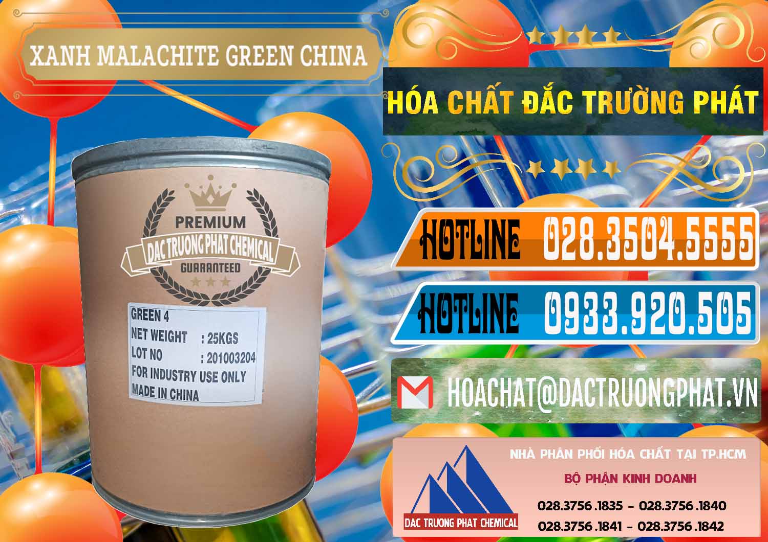 Nơi chuyên kinh doanh - bán Xanh Malachite Green Trung Quốc China - 0325 - Đơn vị bán và cung cấp hóa chất tại TP.HCM - stmp.net