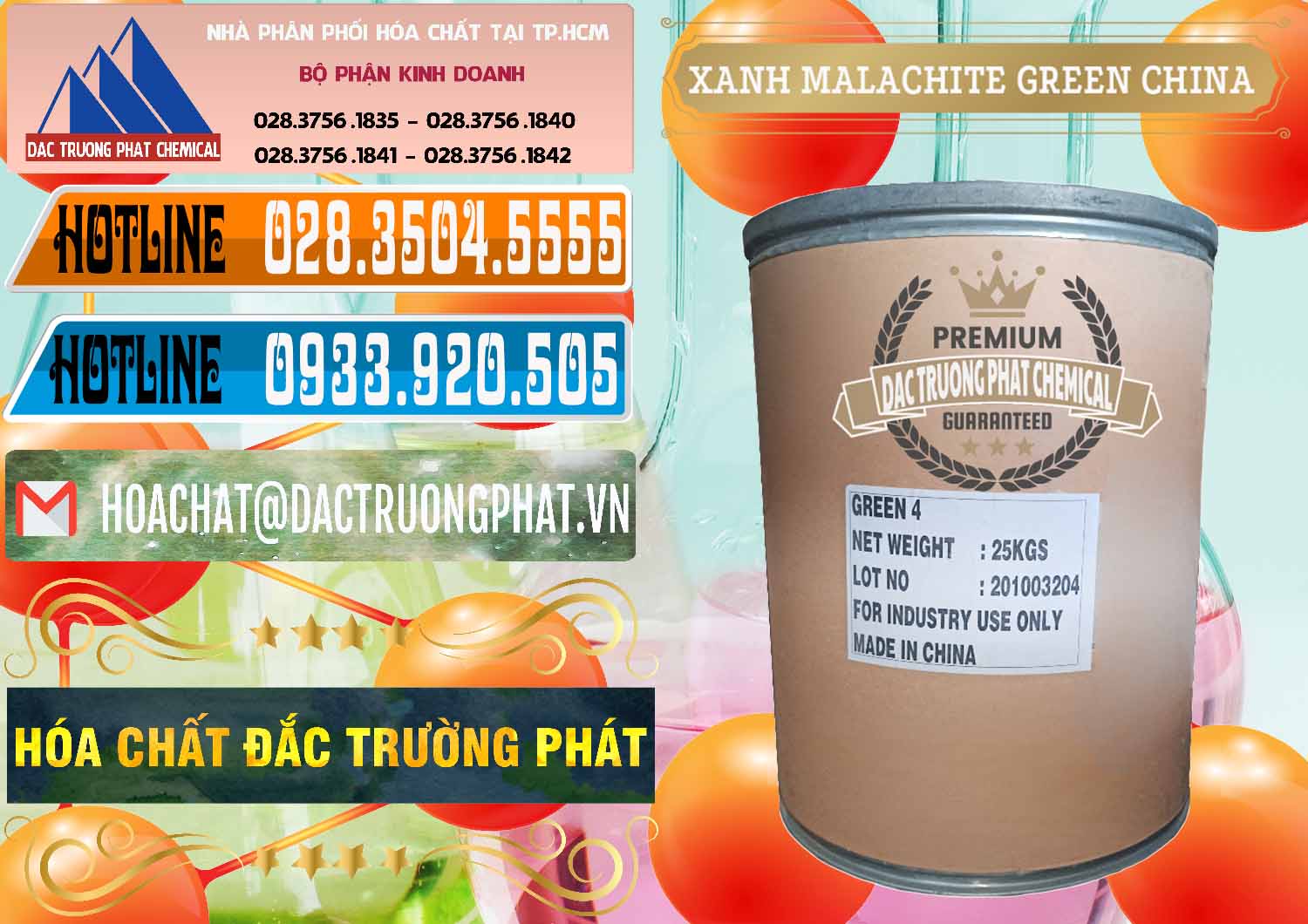 Công ty chuyên bán _ phân phối Xanh Malachite Green Trung Quốc China - 0325 - Đơn vị cung cấp & kinh doanh hóa chất tại TP.HCM - stmp.net